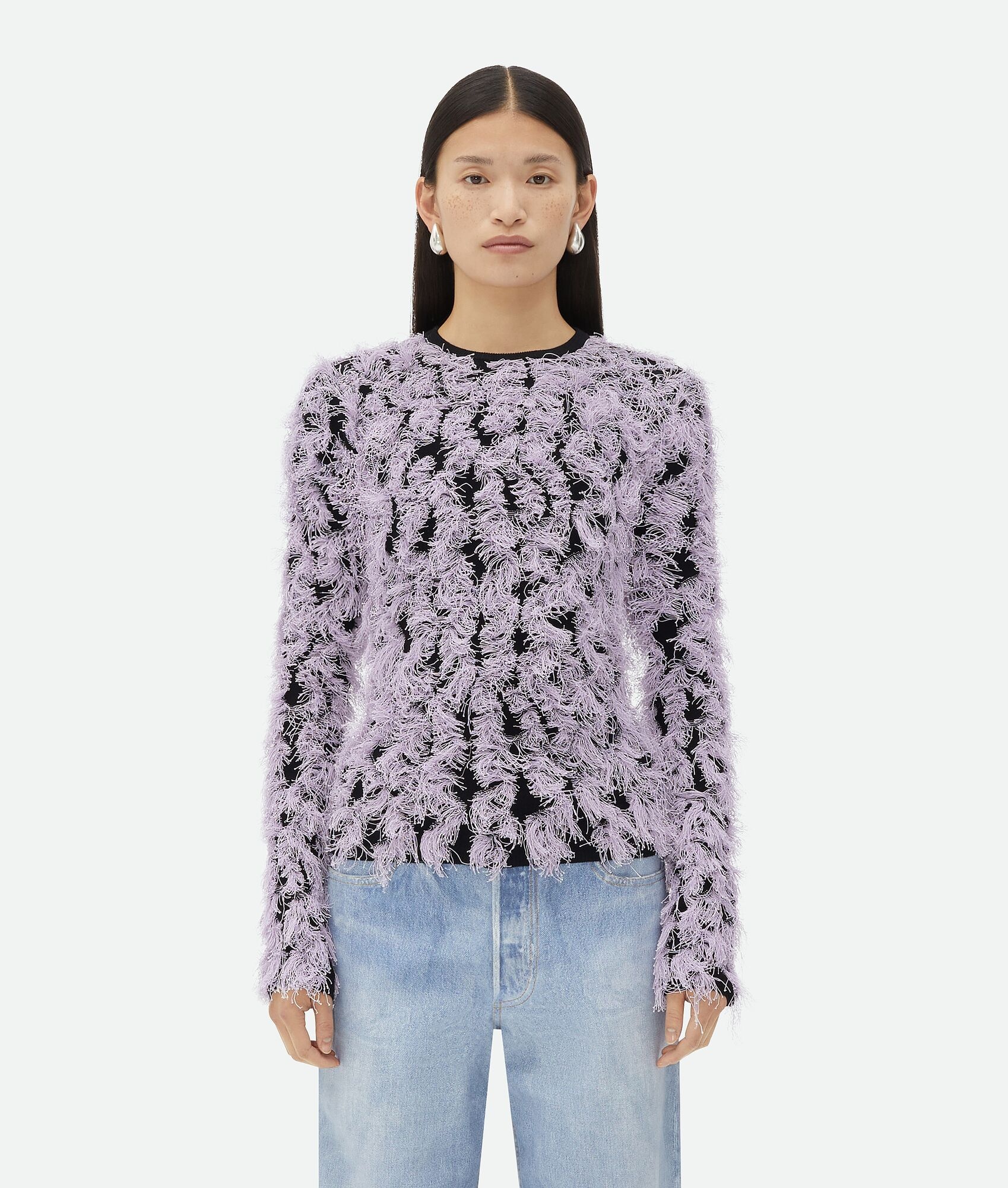 Wool Fringed Sweater - 1