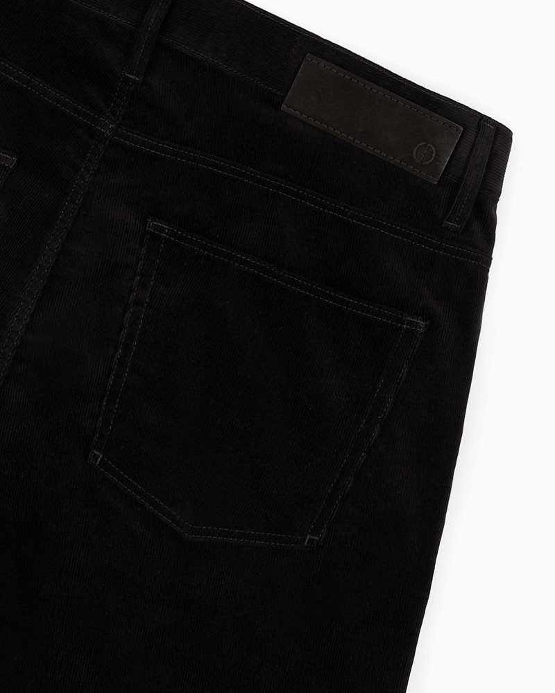 Regular-fit, five-pocket trousers in ribbed cotton and cashmere 6