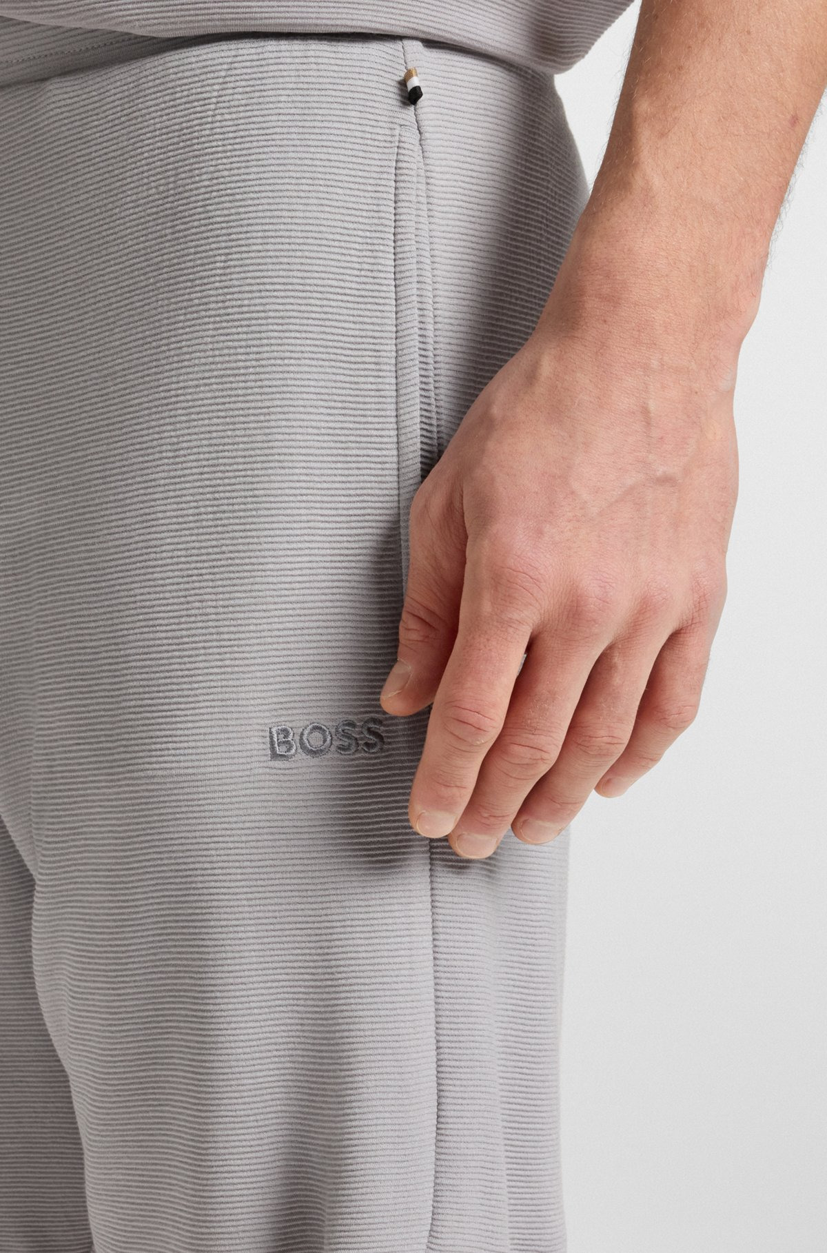 STRETCH-JERSEY PAJAMA SHORTS WITH EMBROIDERED LOGO - 5