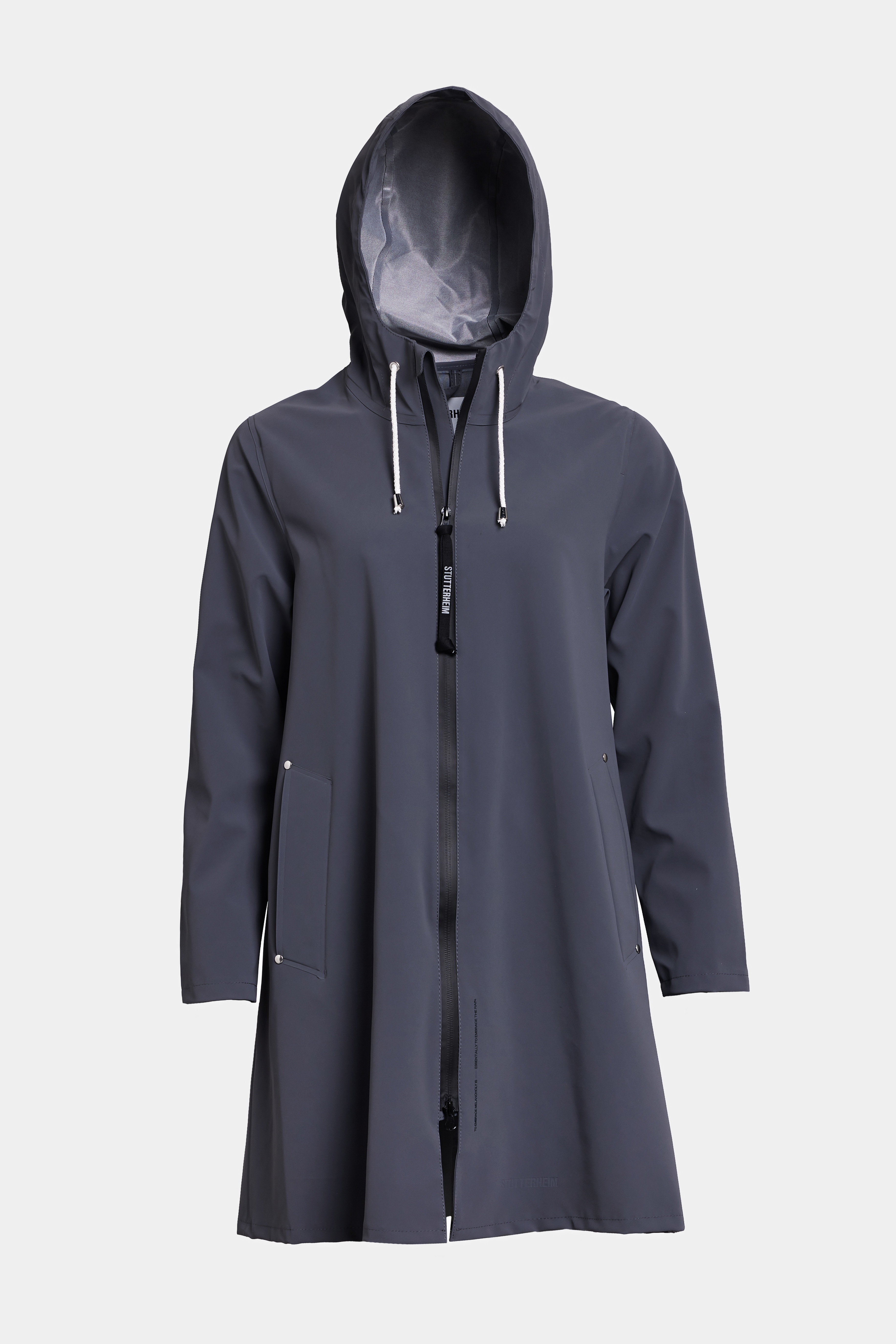 Mosebacke Lightweight Zip Matte Raincoat Metal - 6