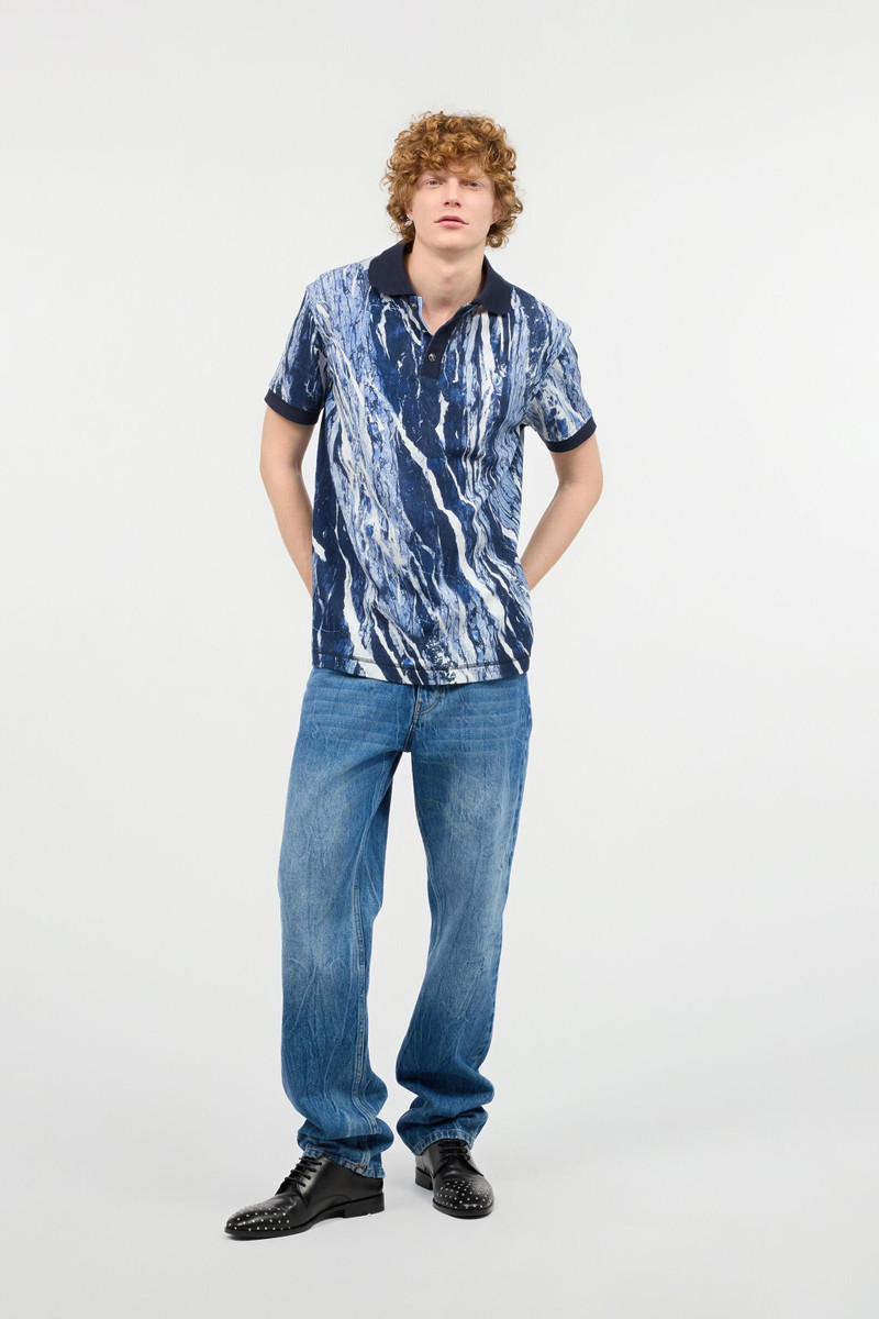 Roberto Cavalli Polo Shirt With Rubane Print outlook