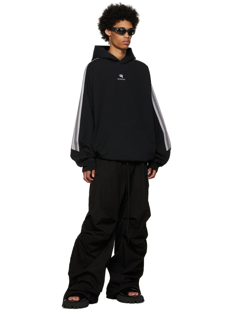 BALENCIAGA Black Sporty B Hoodie outlook