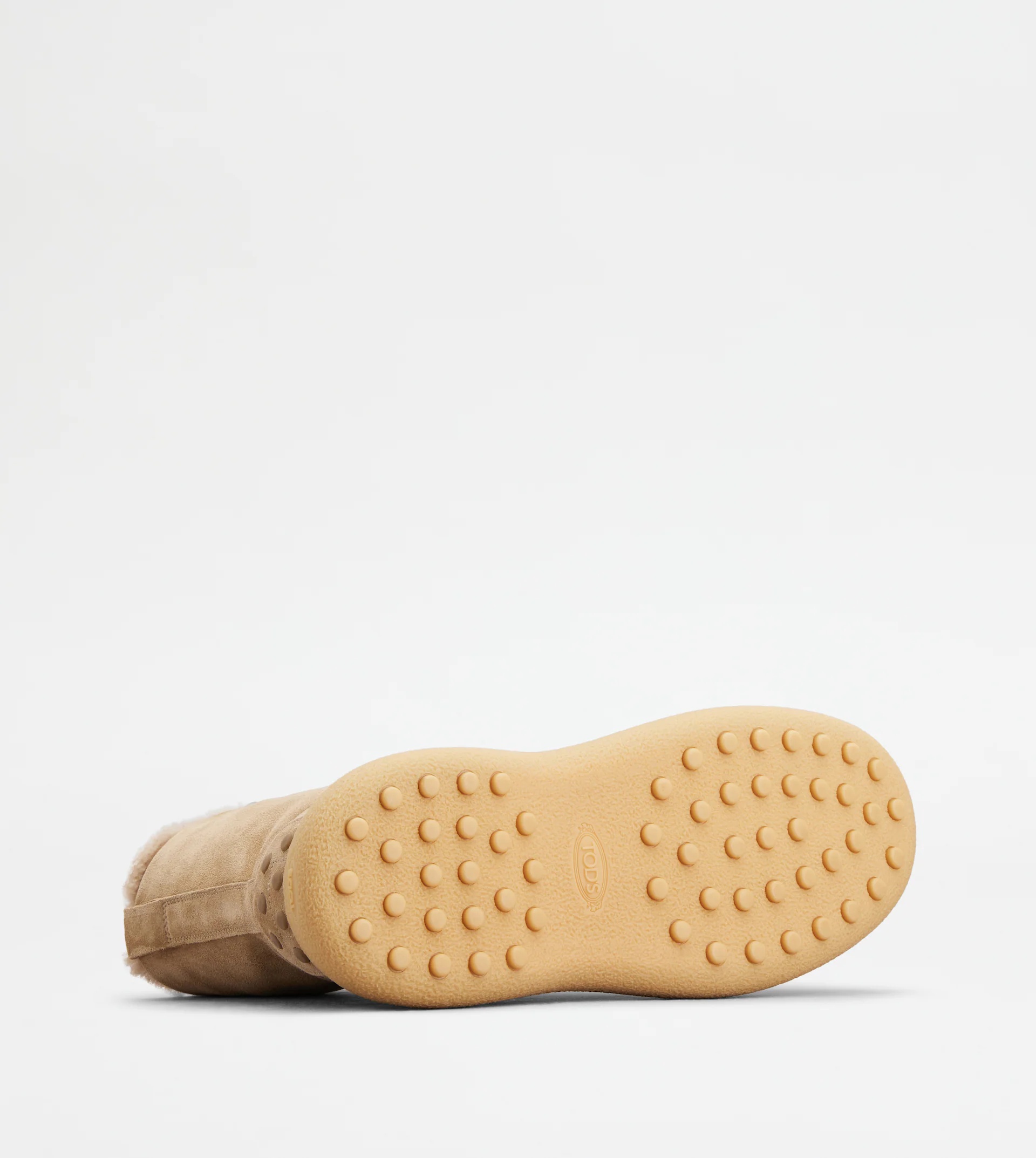 TOD'S W. G. LACE-UP ANKLE BOOTS IN SUEDE - BEIGE - 4