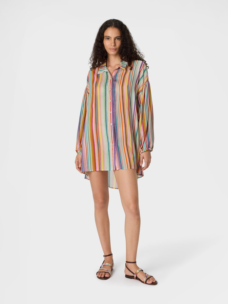Missoni Shirt in cotton and silk with zigzag pattern outlook