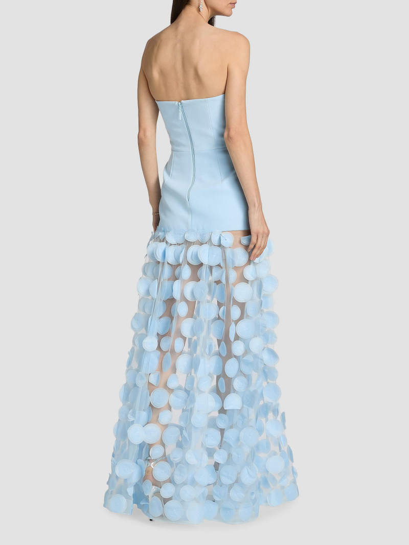 Women's Harper Strapless Circular Applique Gown - Powder Blue 5