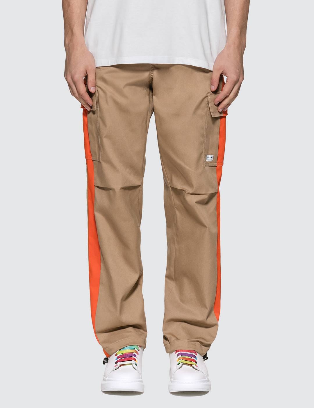 Cargo Pants With Side Stripes - 1