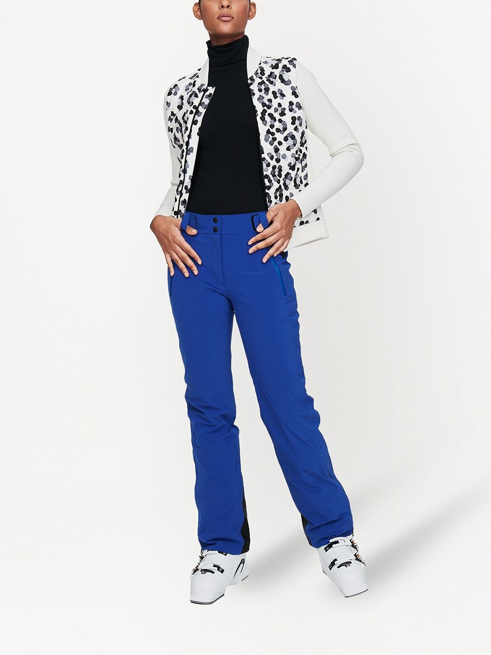 Dale of Aspen panelled leopard-print knitted jacket - 2