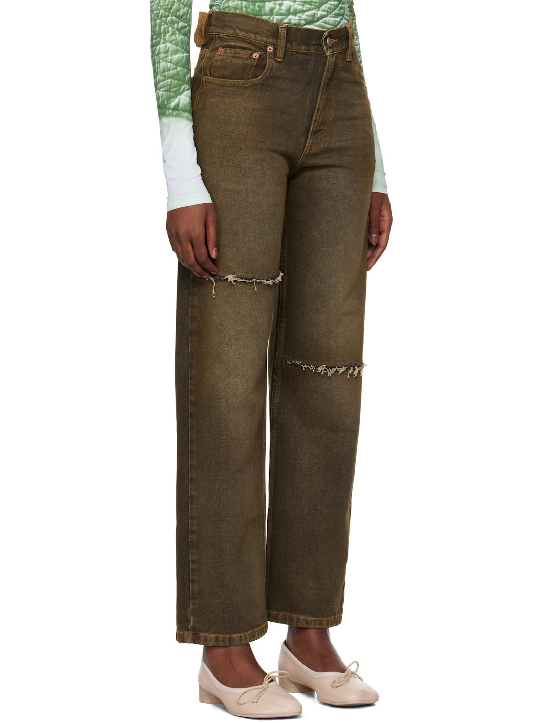 Brown 5-Pocket Jeans - 2