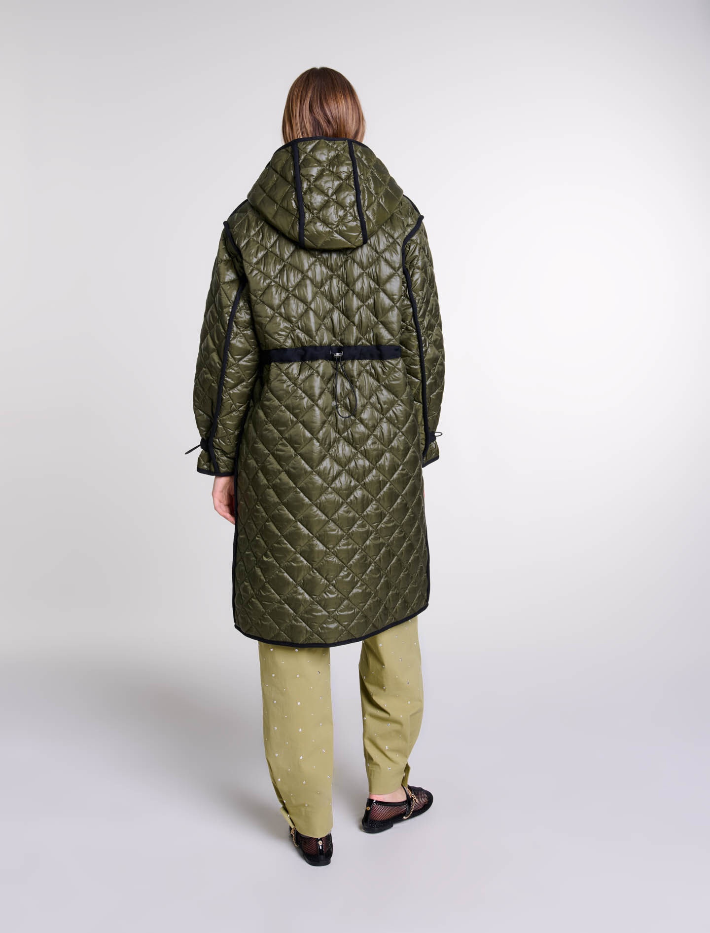 Contrast quilted puffer jacket - 4