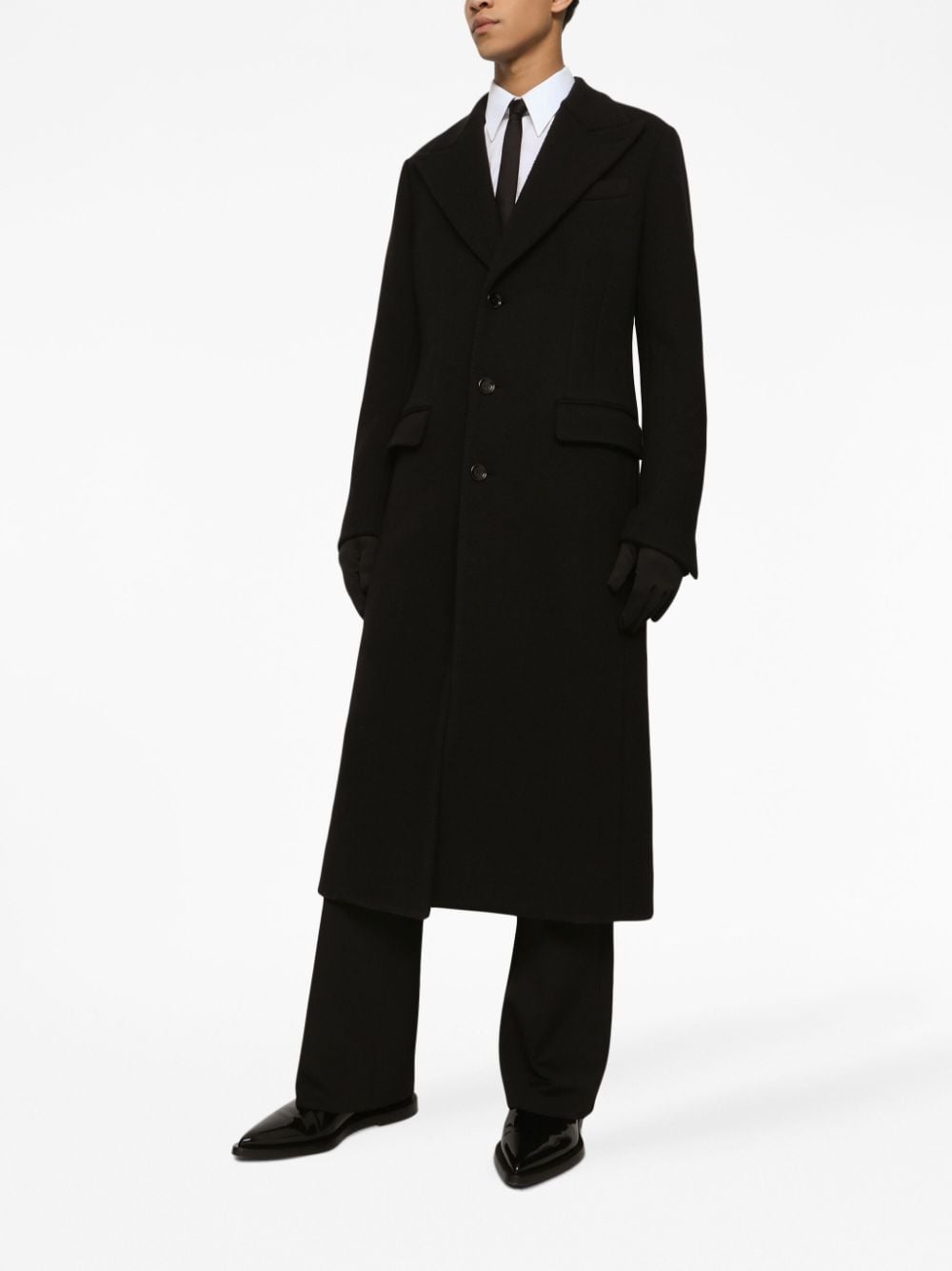 single-breasted notched-lapels coat - 2