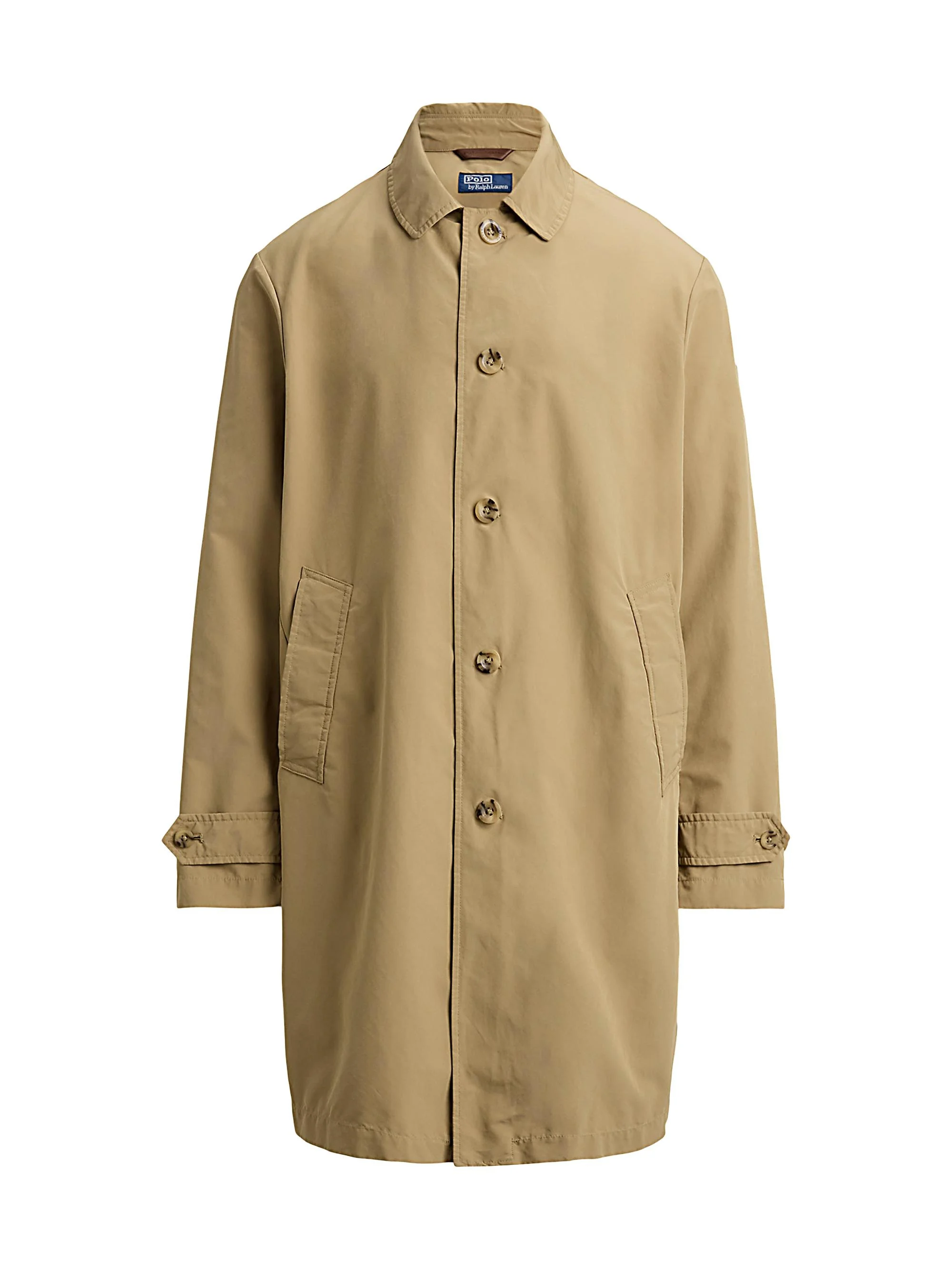 Men's Single-Breasted Car Coat - Khaki - 1