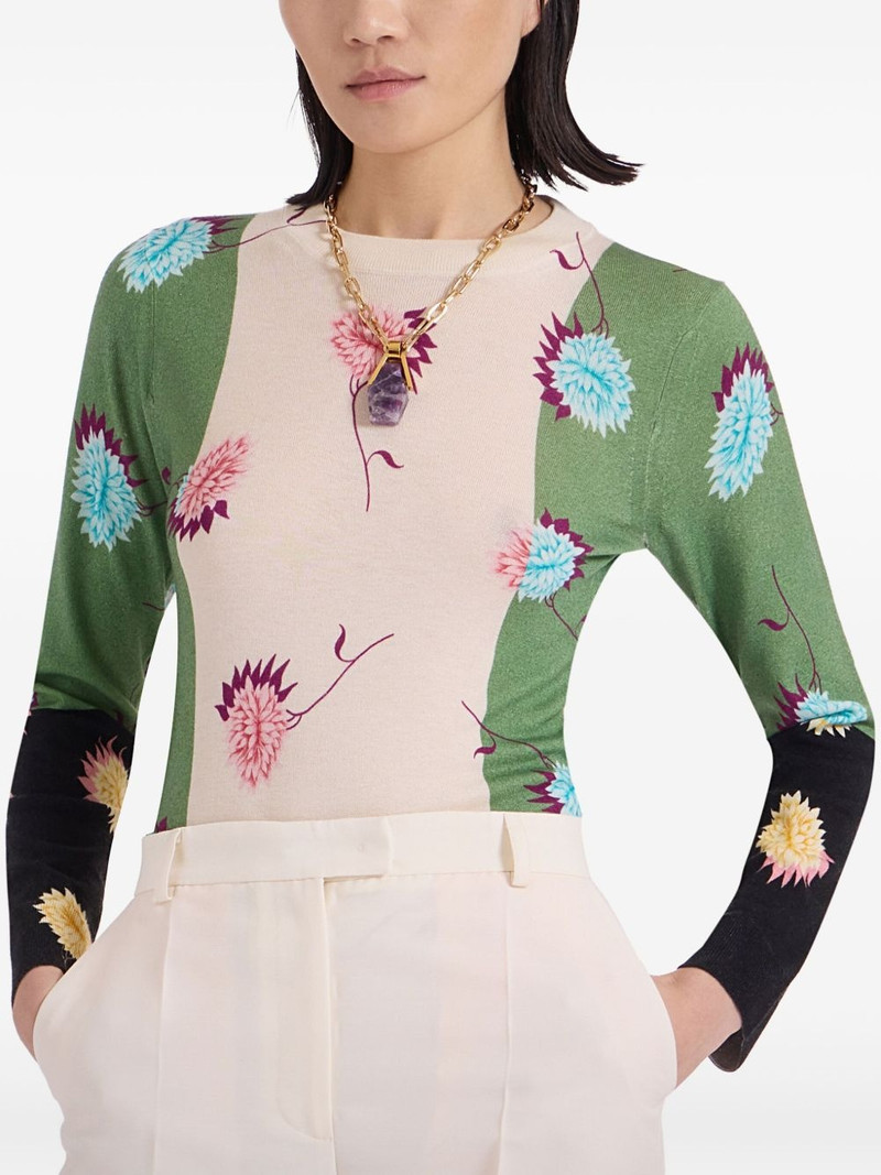 La DoubleJ floral-print sweater outlook