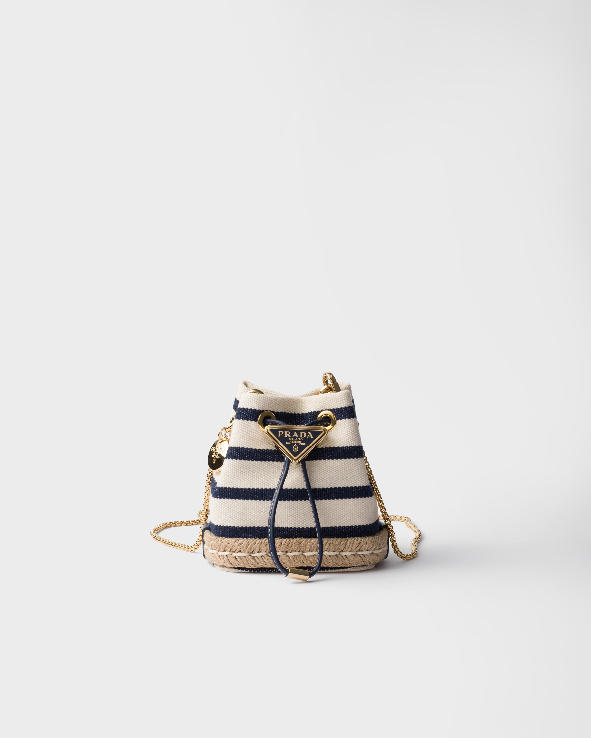 Striped fabric mini-pouch - 1