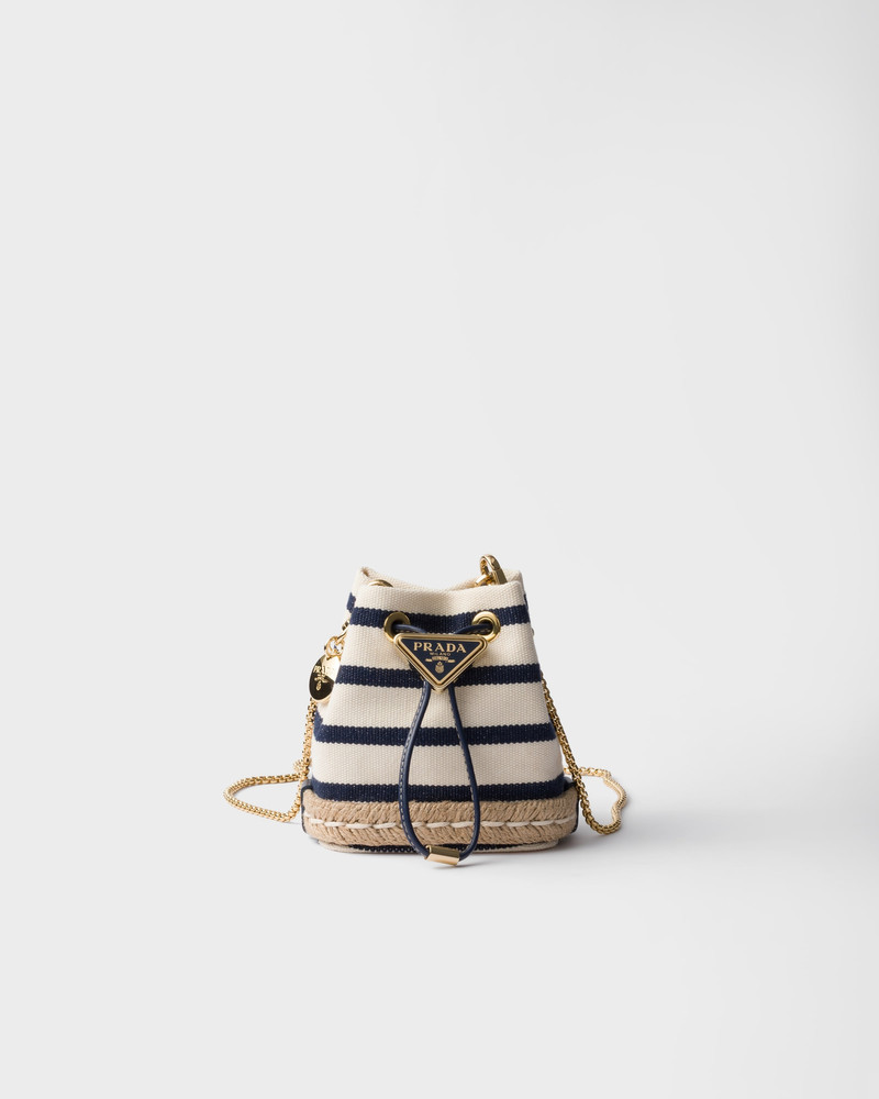 Striped fabric mini-pouch 1