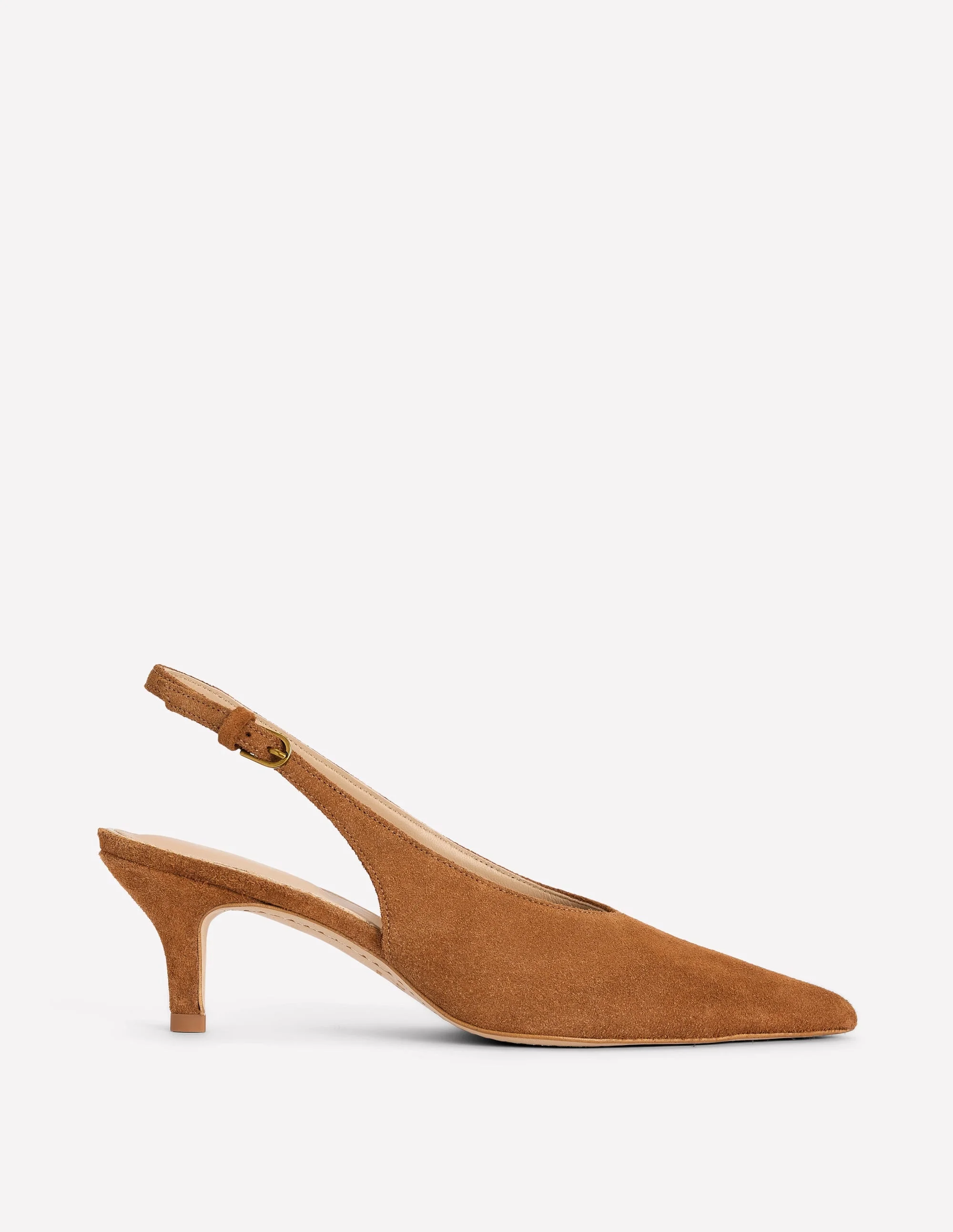 High Cut Slingback Court-Tan - 1
