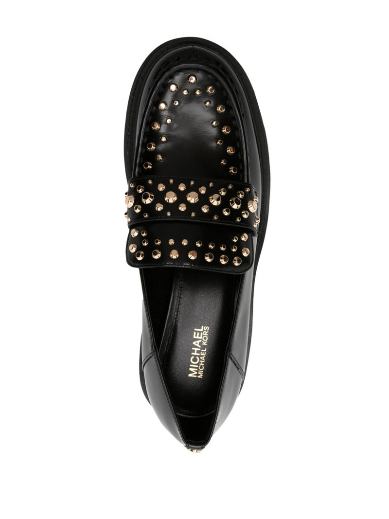 Rocco Astor stud-embellished leather loafers 4