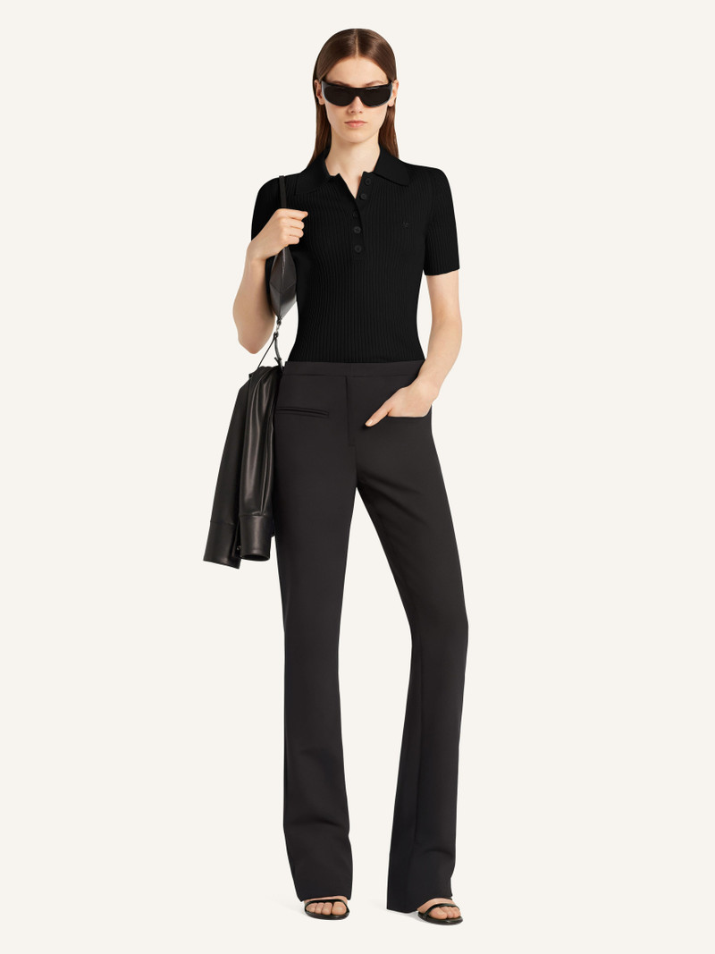 courrèges ICONIC RIB KNIT POLO SHIRT outlook