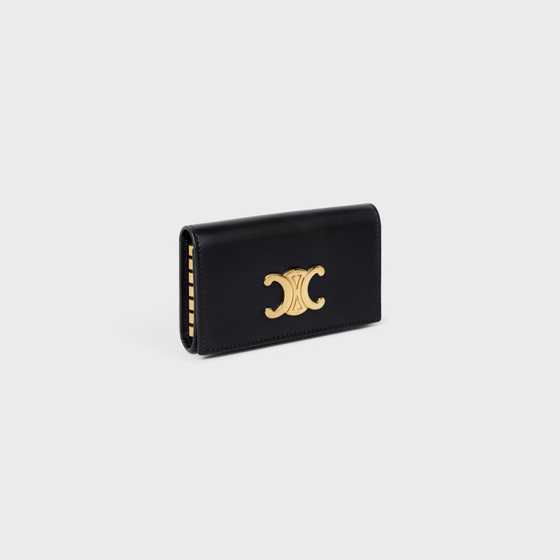 CELINE TRIOMPHE KEY CASE in Shiny calfskin outlook
