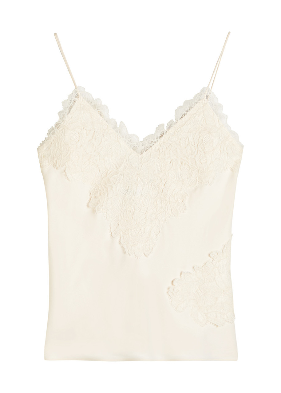 Rohe Lace-appliquéd Satin top - 1