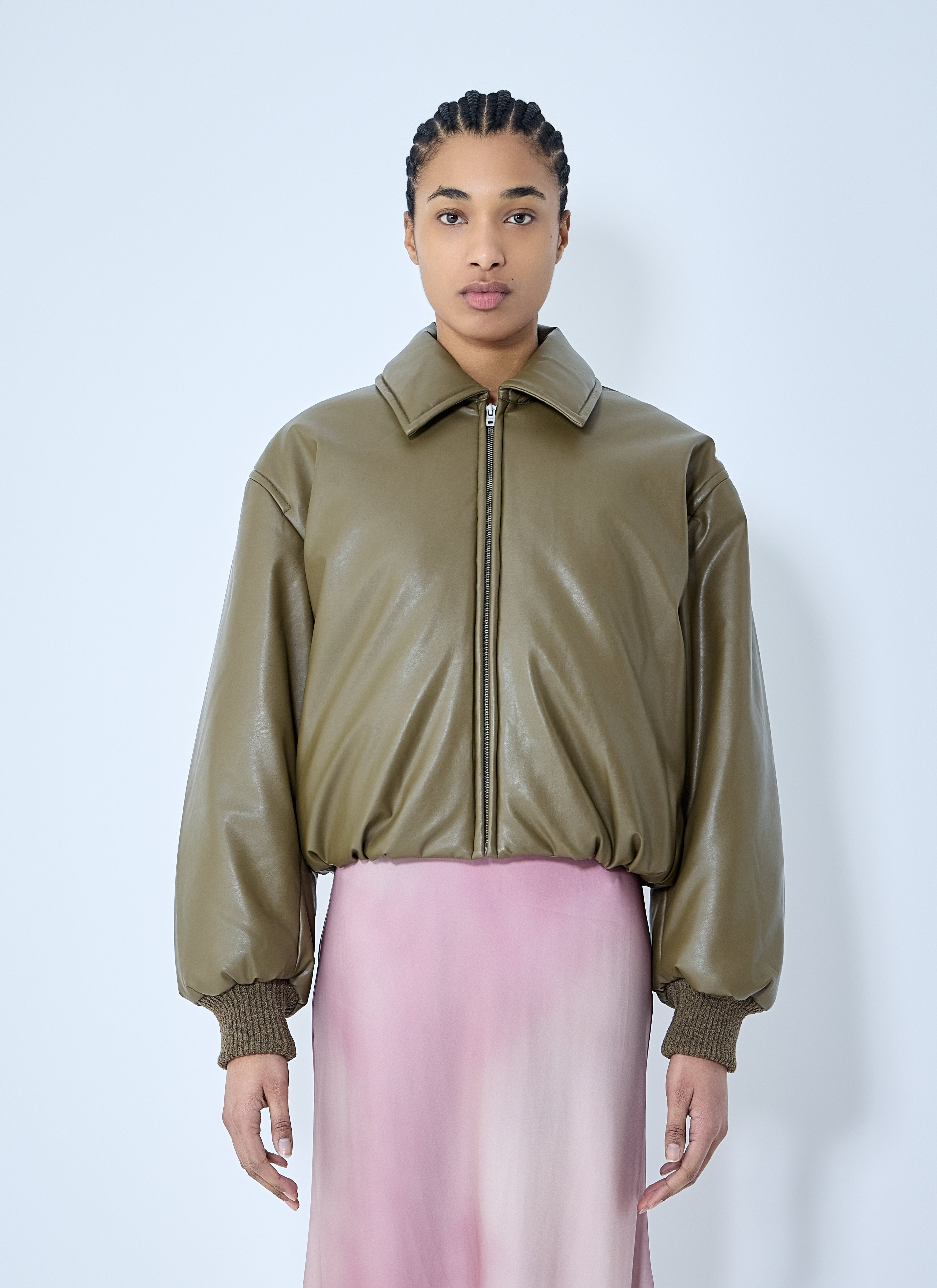 Acne Studios Women Coated Bomber Jacket - 1