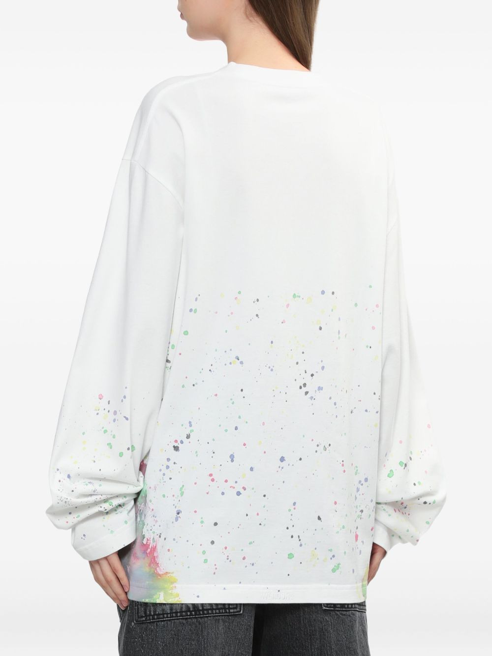 paint-splatter long-sleeve top - 4