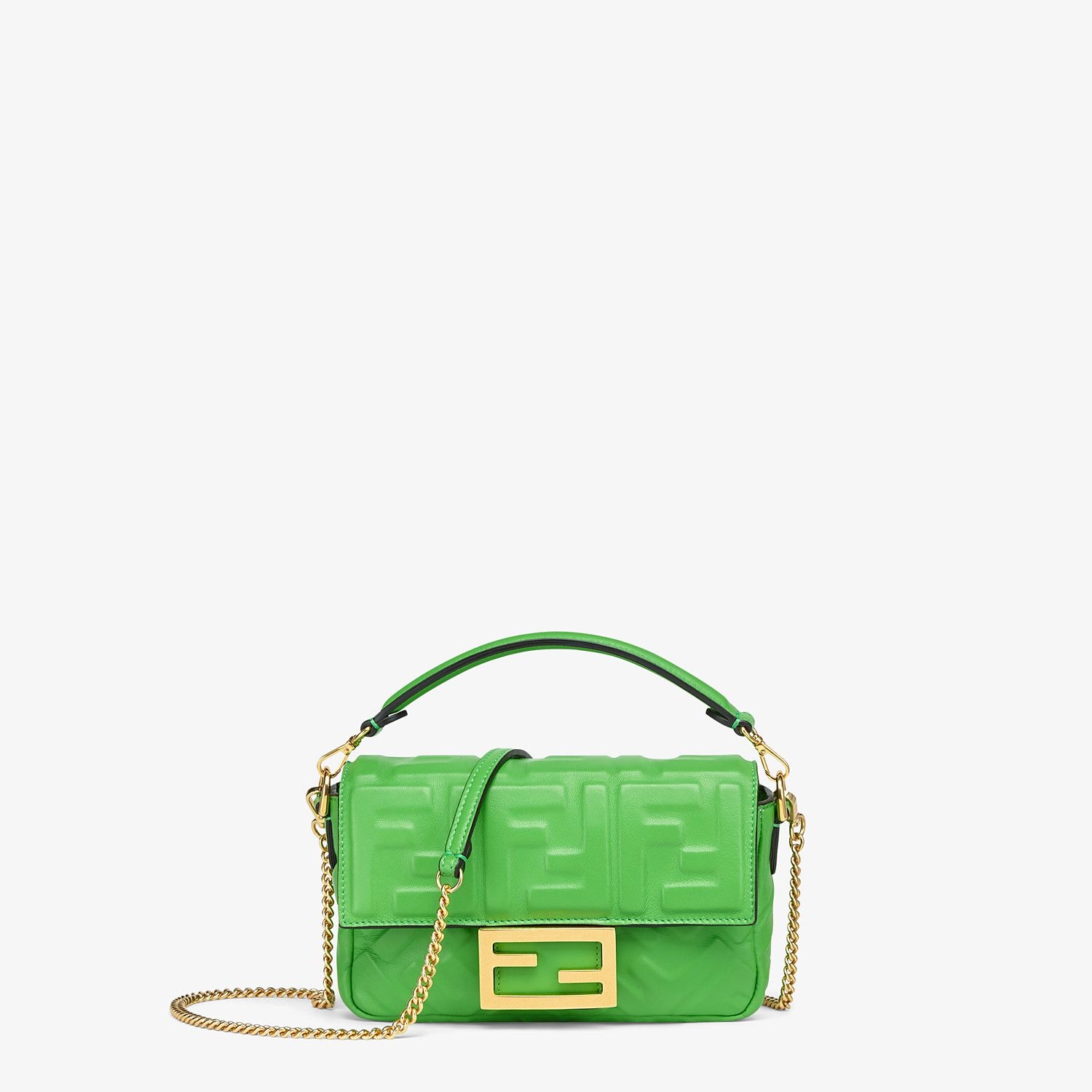 Green nappa leather bag - 1