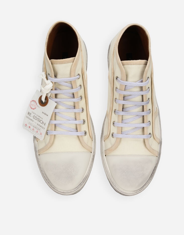 Fabric vintage mid-top sneakers - 4