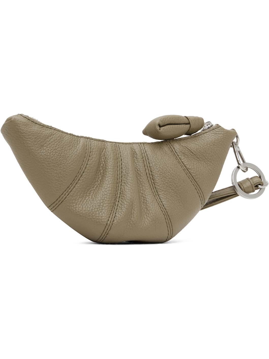 Khaki Crossbody Croissant Coin Pouch - 3