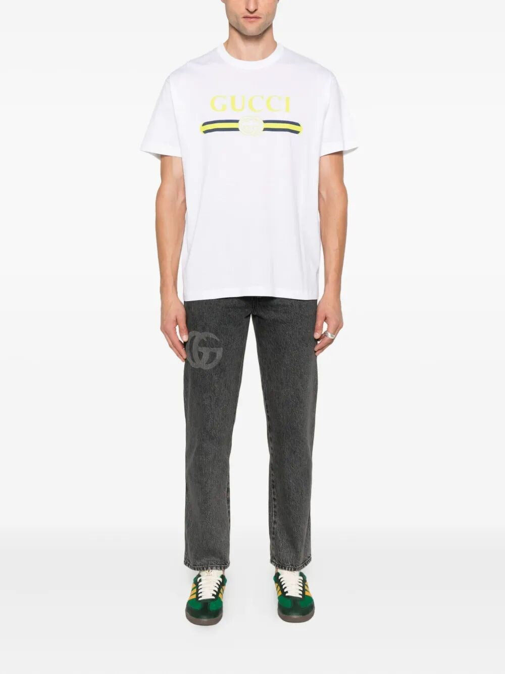 Gucci Men Short Sleeve Cotton Jersey T-Shirt - 2