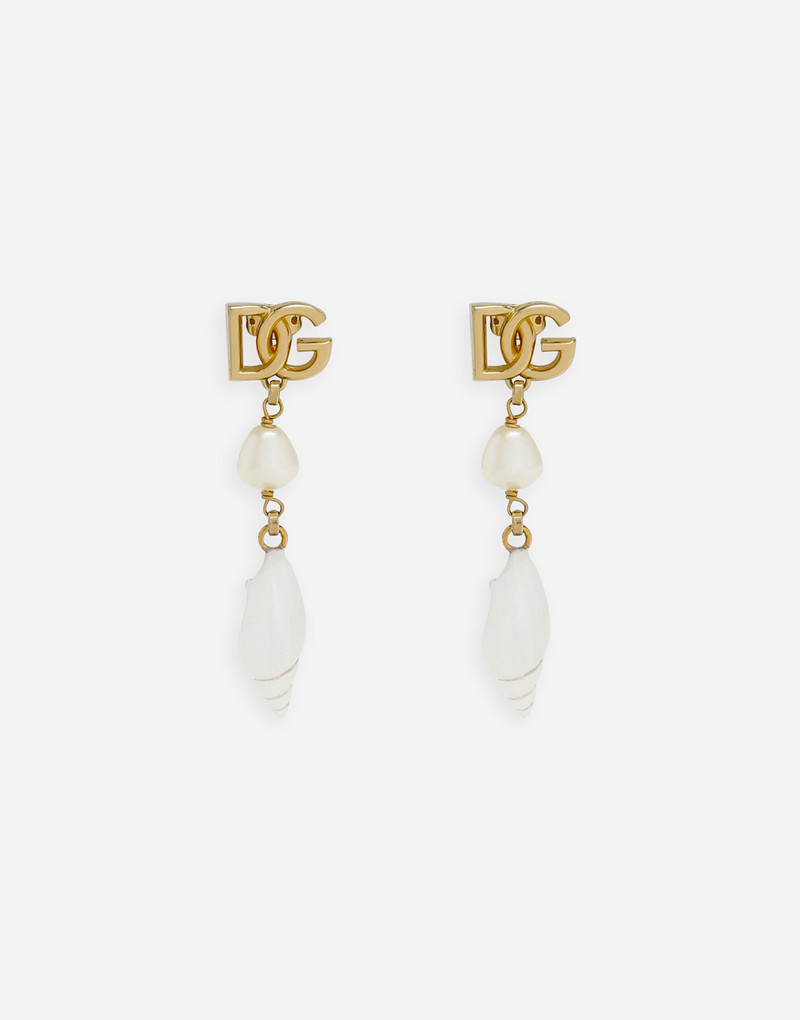 Earrings with DG logo and shell - 1