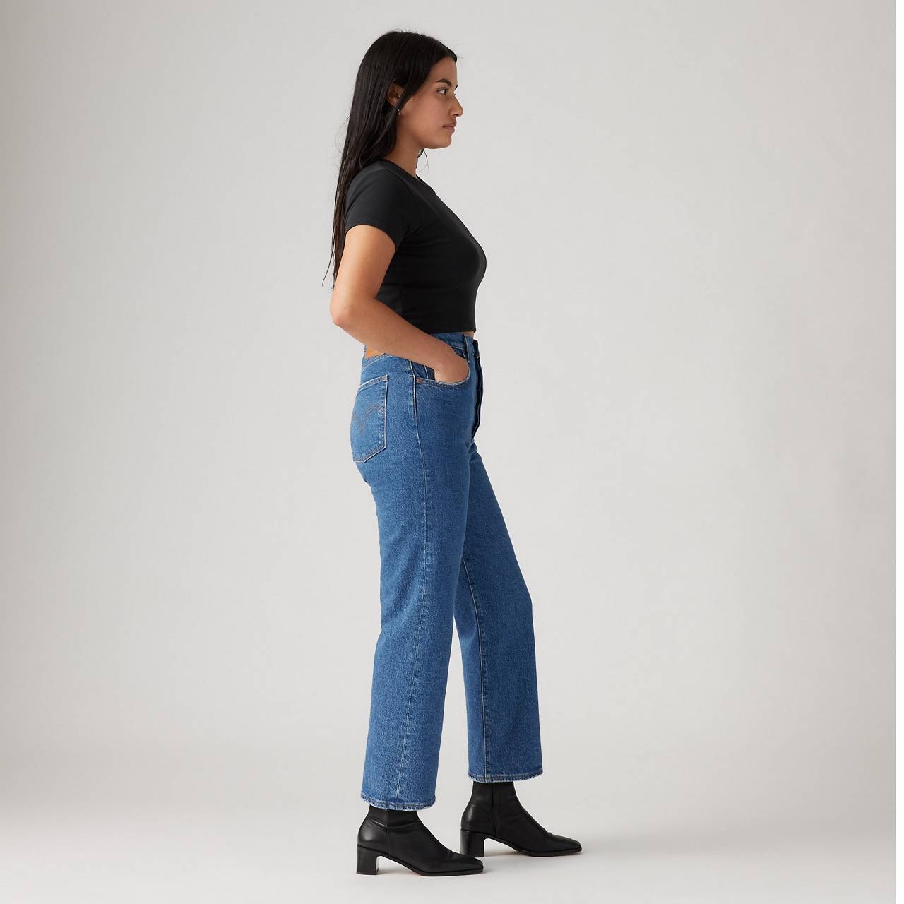 RIBCAGE STRAIGHT ANKLE WOMEN'S JEANS - 3