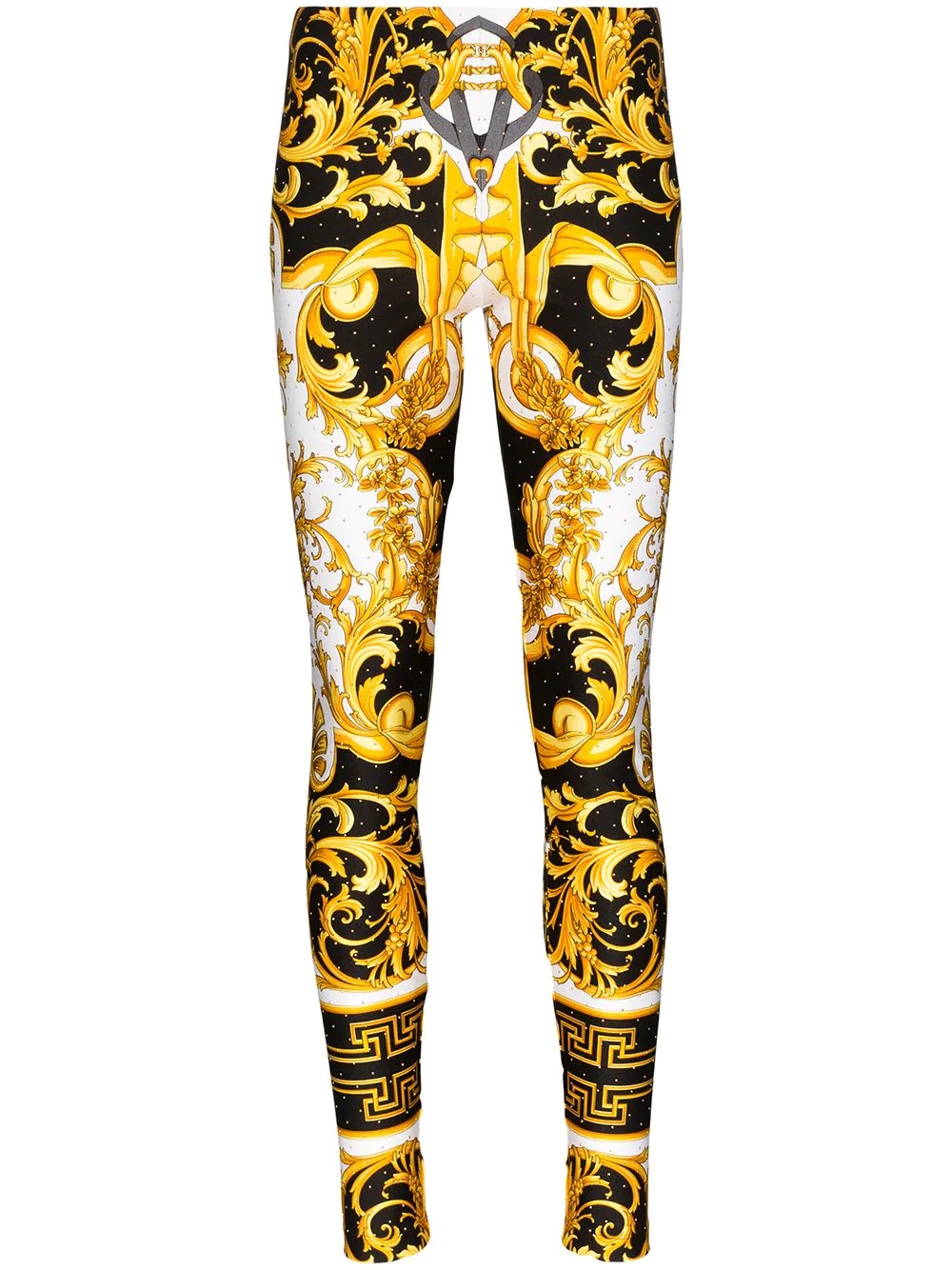 Baroque print leggings - 1