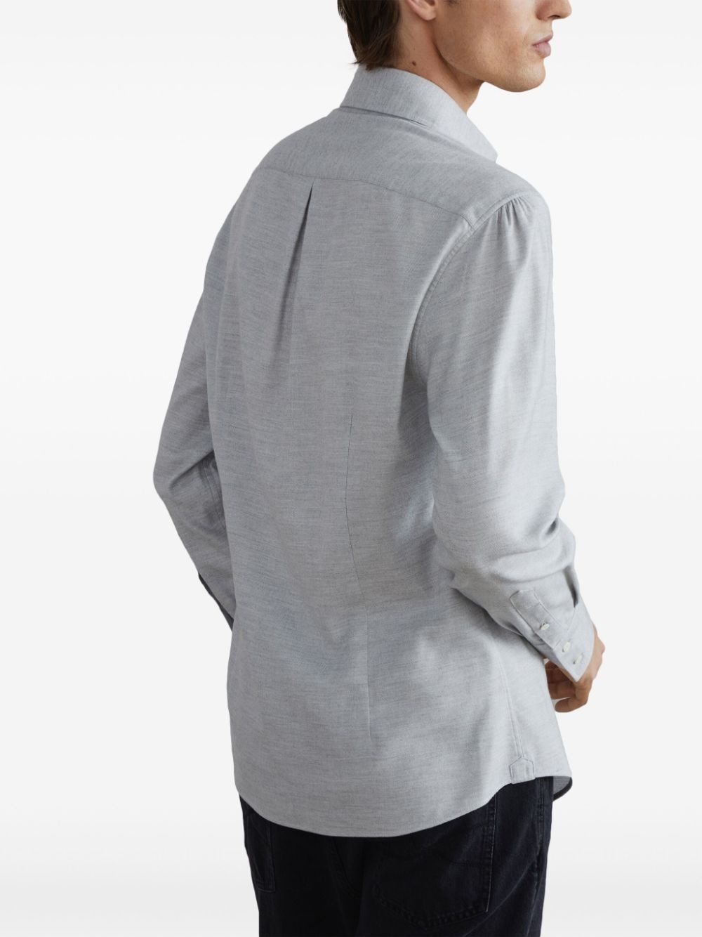 plain long-sleeve shirt - 3
