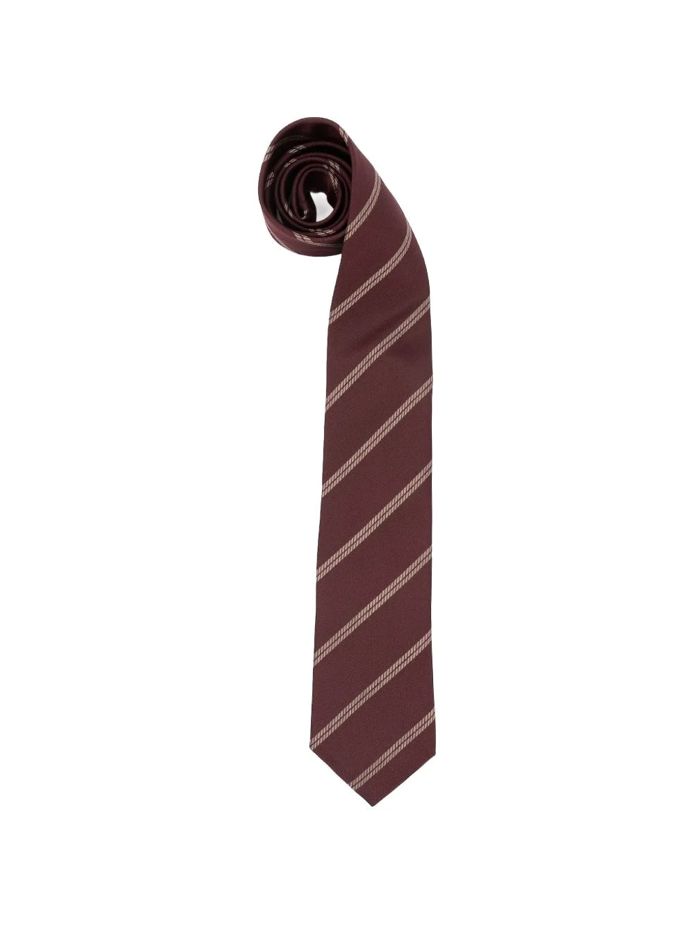 diagonal-stripe silk tie - 1