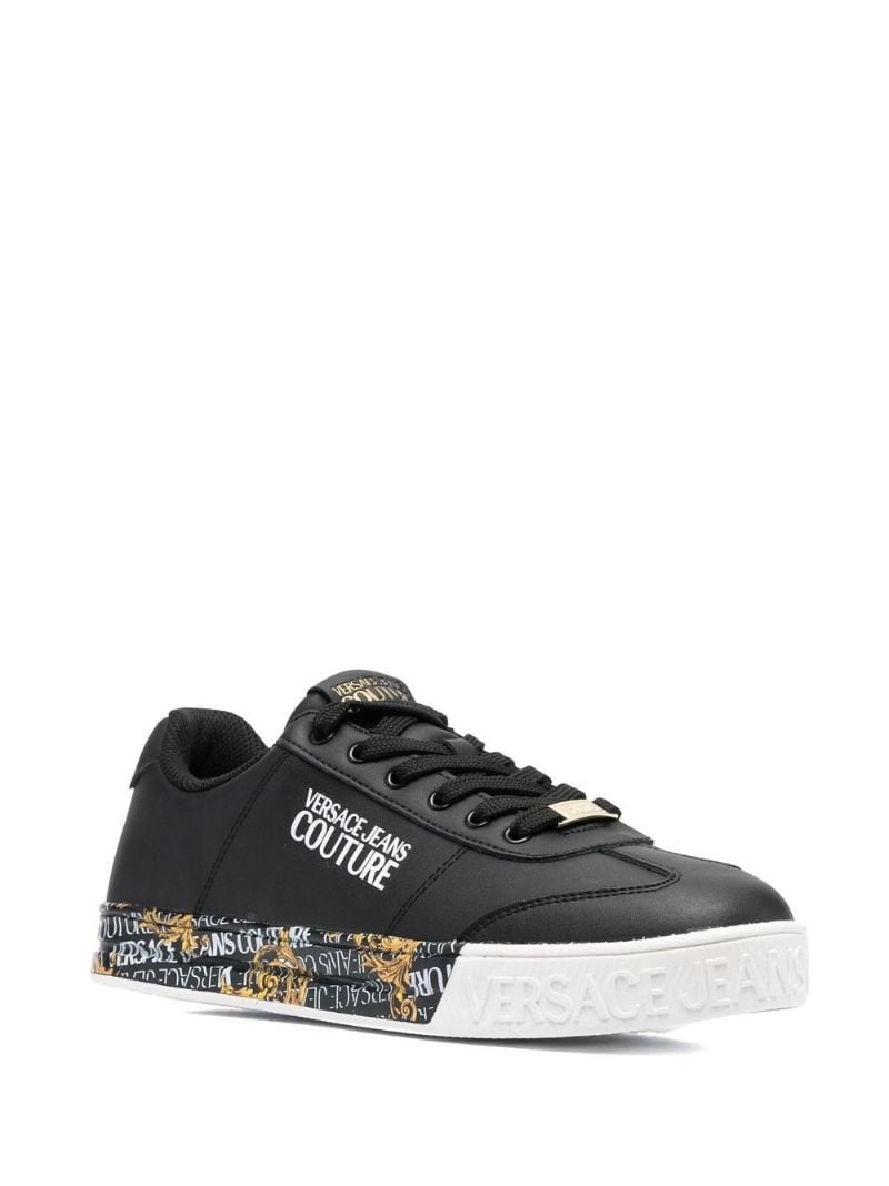 logo-print lace-up sneakers - 2