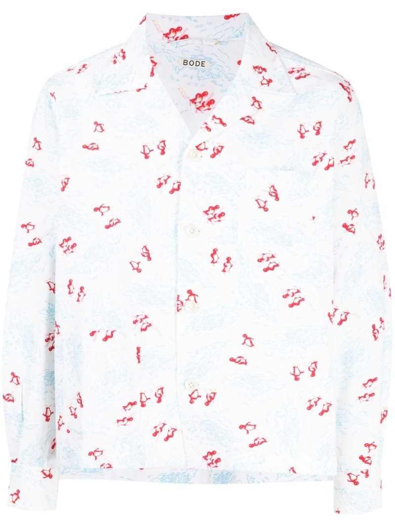 graphic-print cotton shirt 1