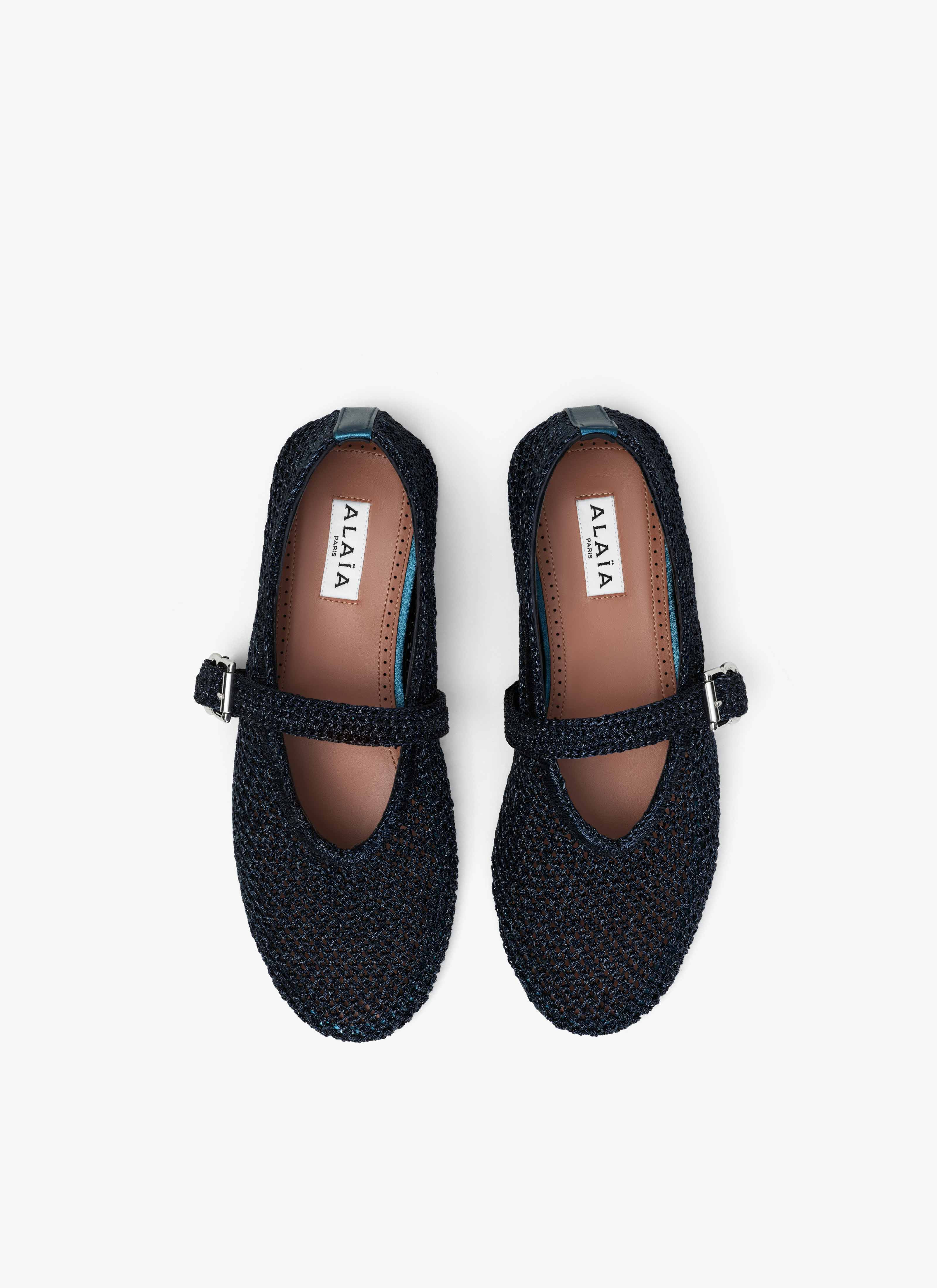 BALLET FLATS IN KNITTED LUREX - 3