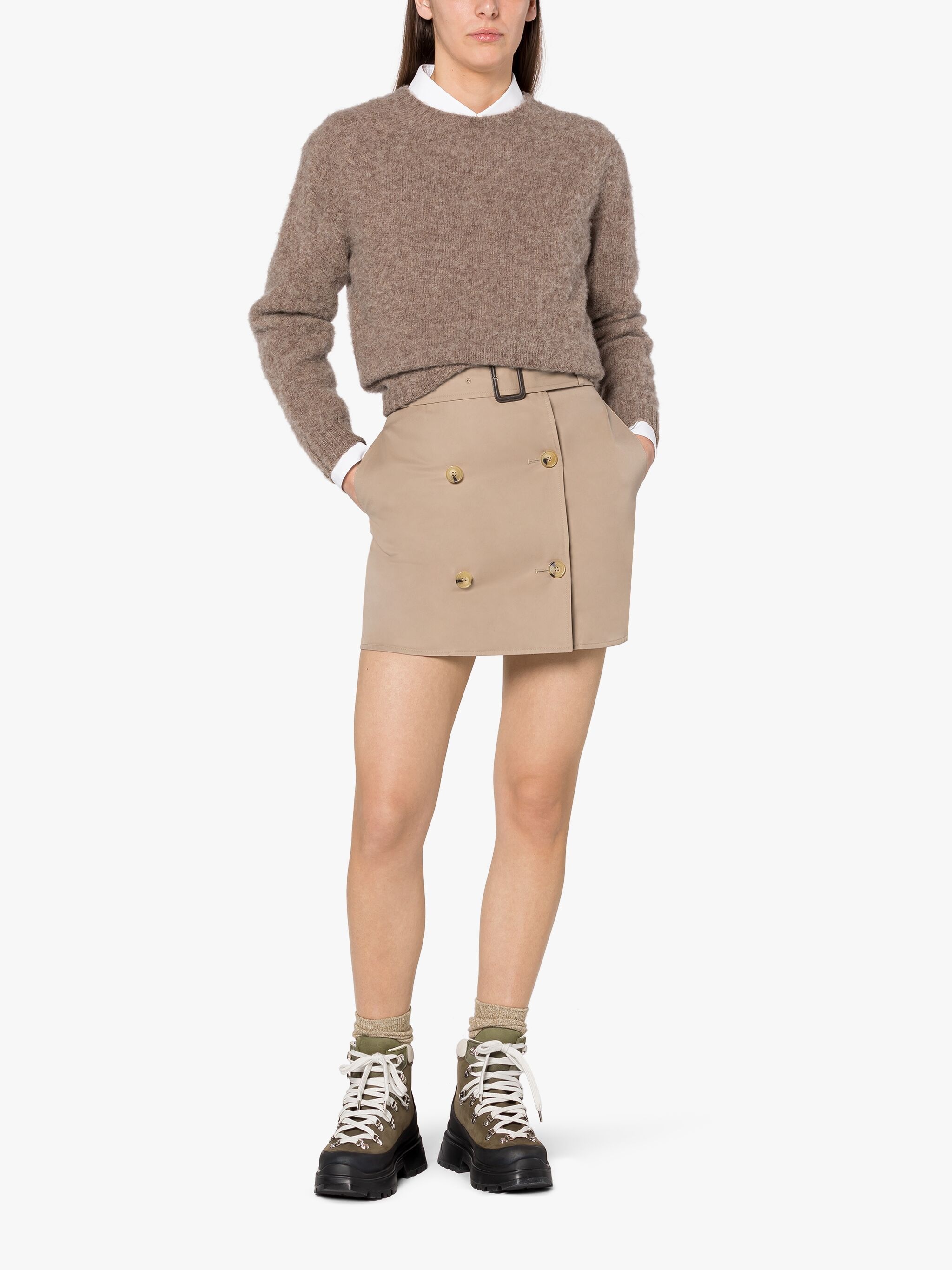 KENNEDI LIGHT BROWN CREWNECK SWEATER - 2