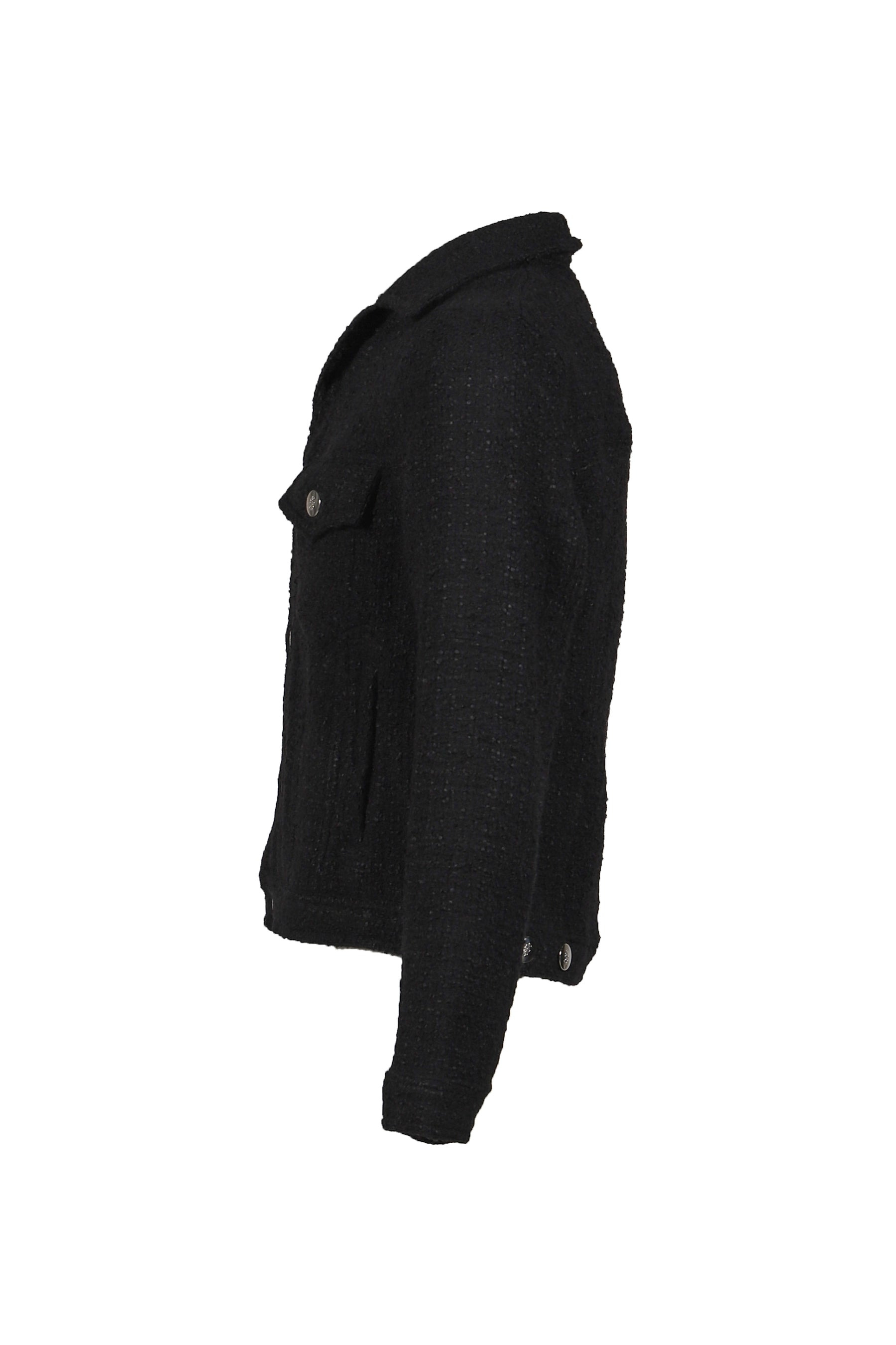 SPREAD COLLAR JACKET / BLACK - 3