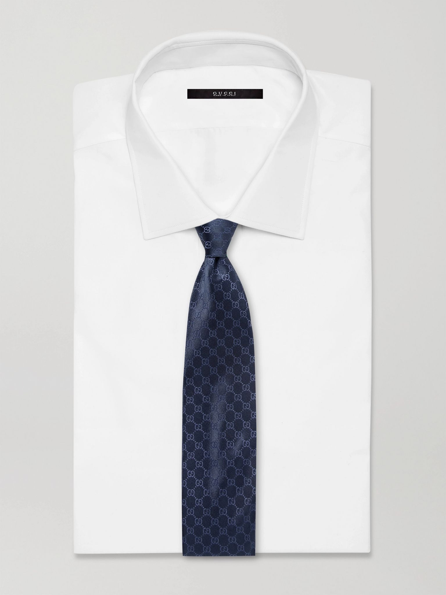 8cm Logo-Jacquard Silk Tie Navy - 2