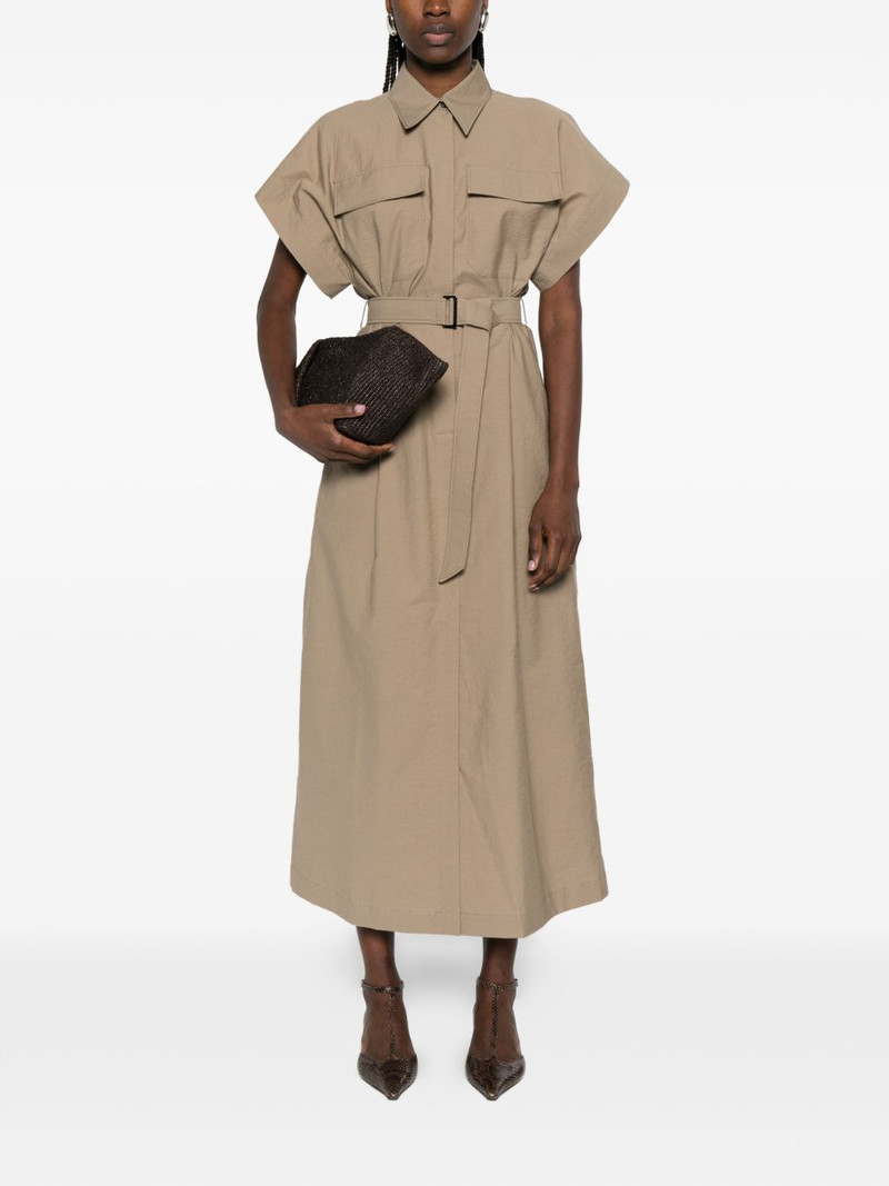 Brunello Cucinelli pocket belted midi dress outlook