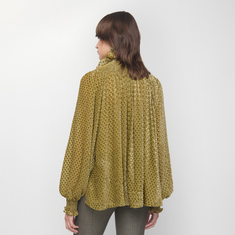 Torch Silk Blend Velvet Blouse 3