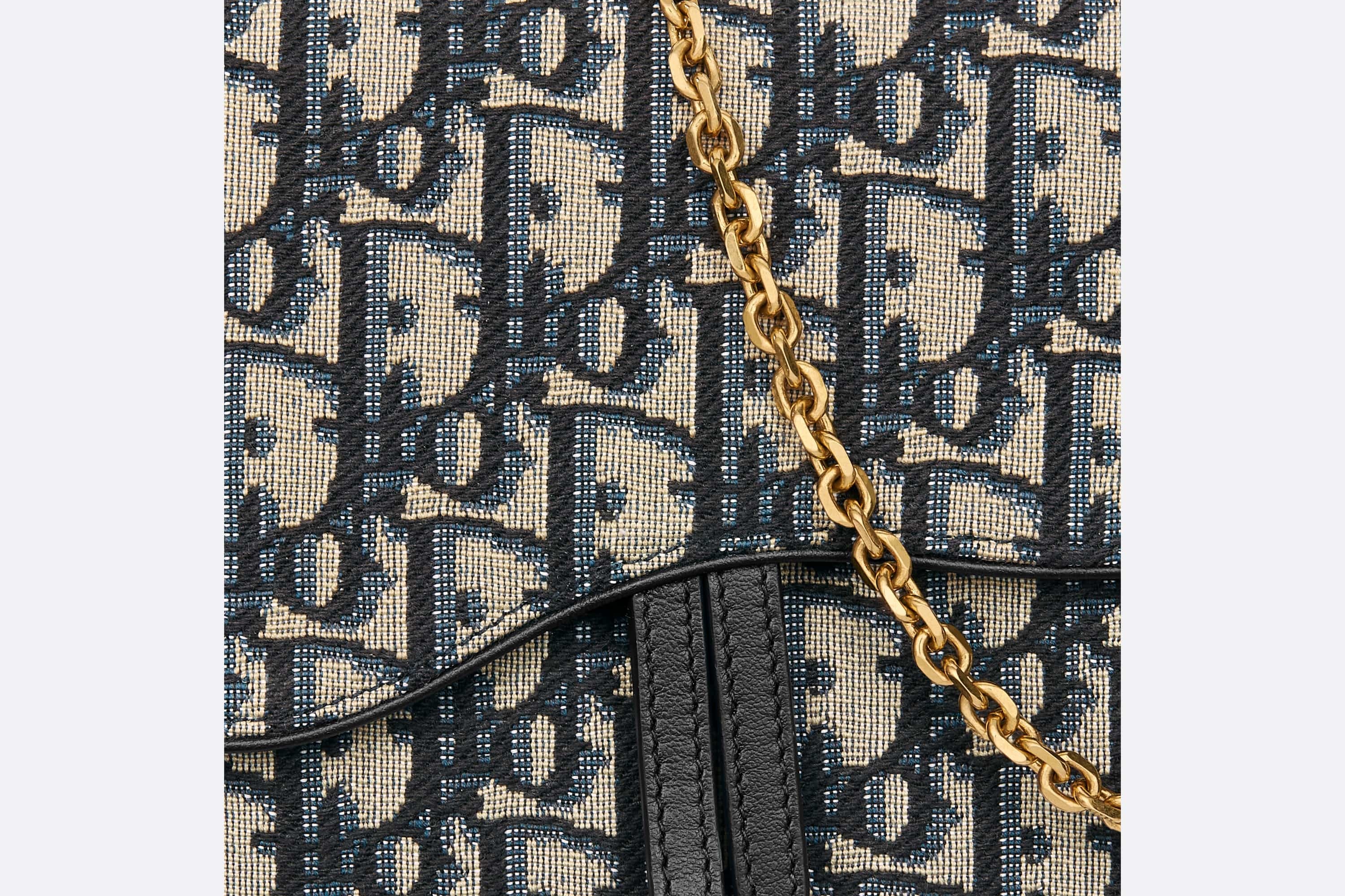 Dior Saddle Pouch with Chain | REVERSIBLE