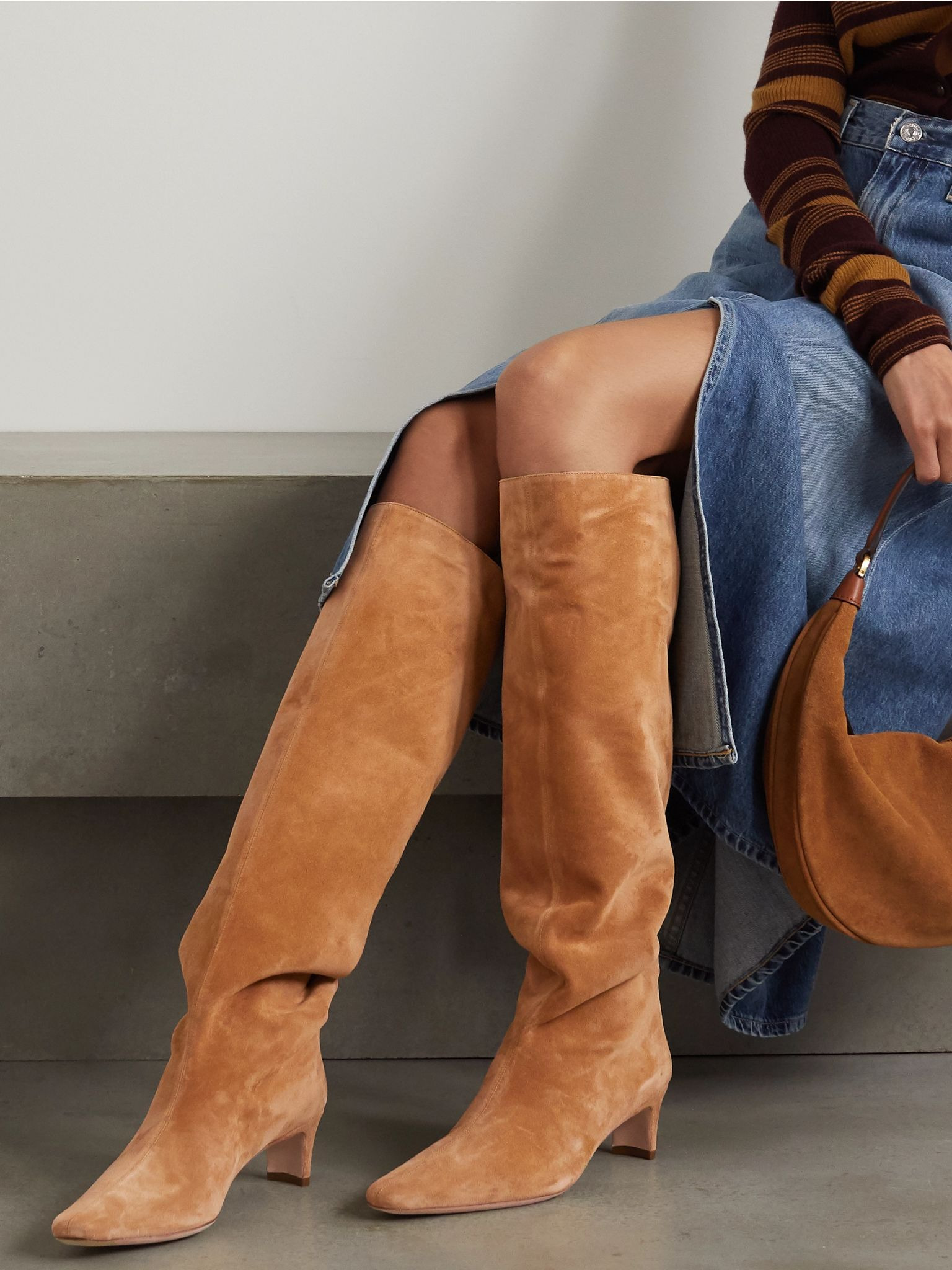 Wally suede knee boots Tan - 2