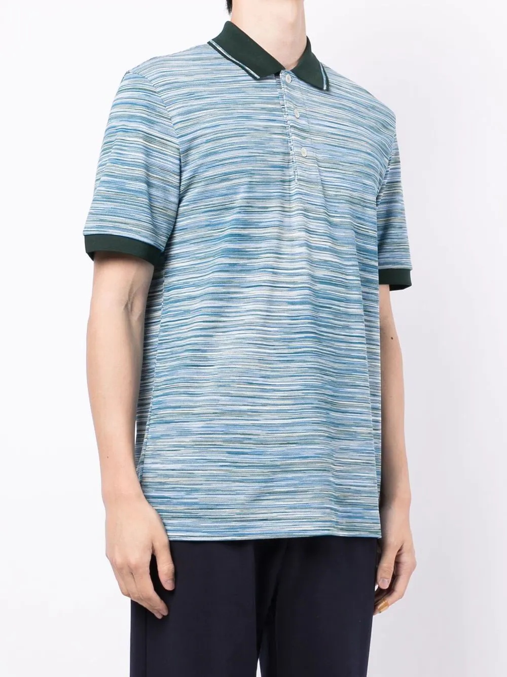 marl-effect polo shirt - 3