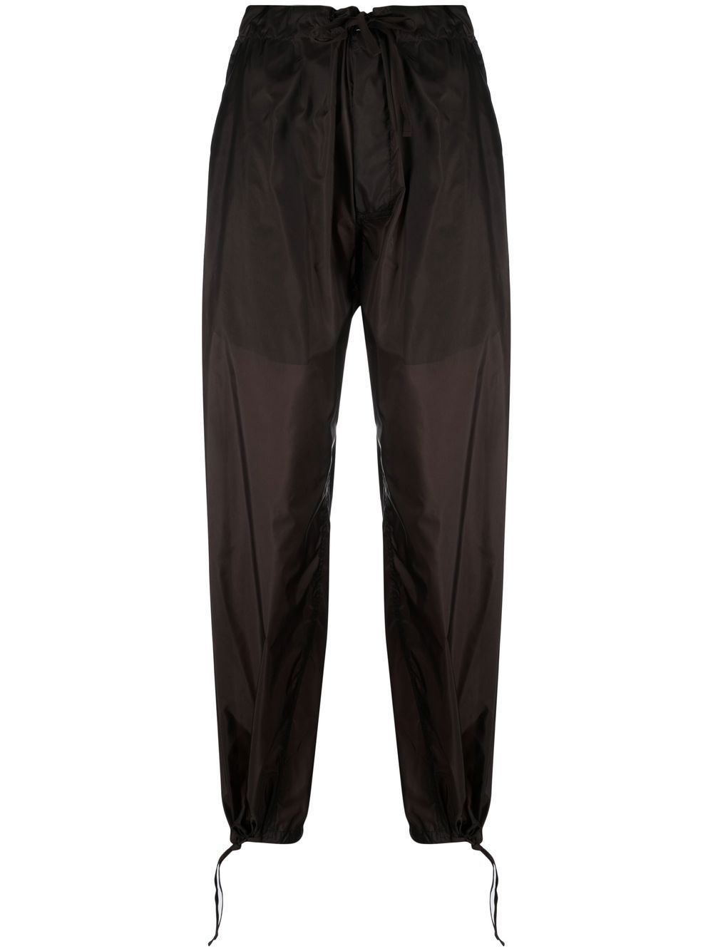 four-stitch detail draped trousers - 1