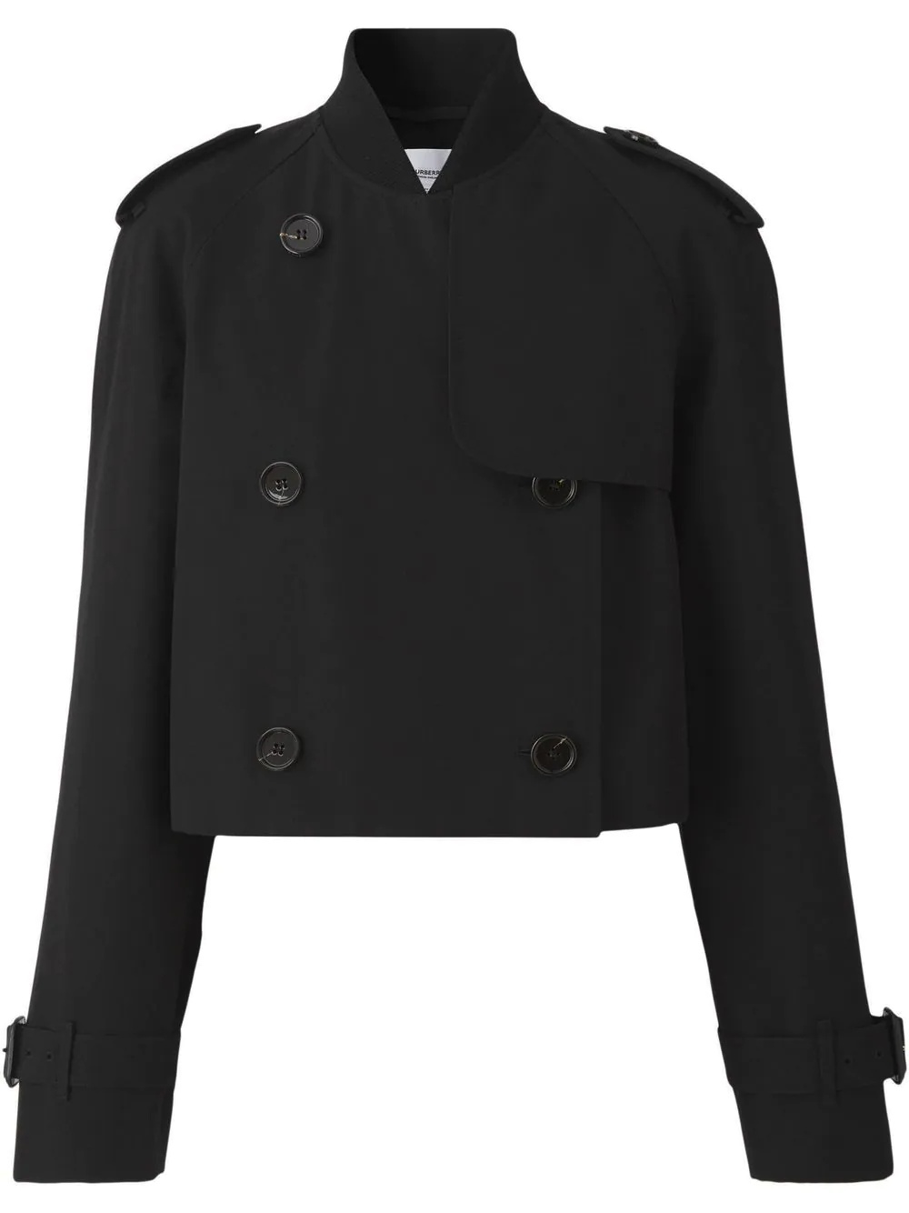 cropped trench coat - 1