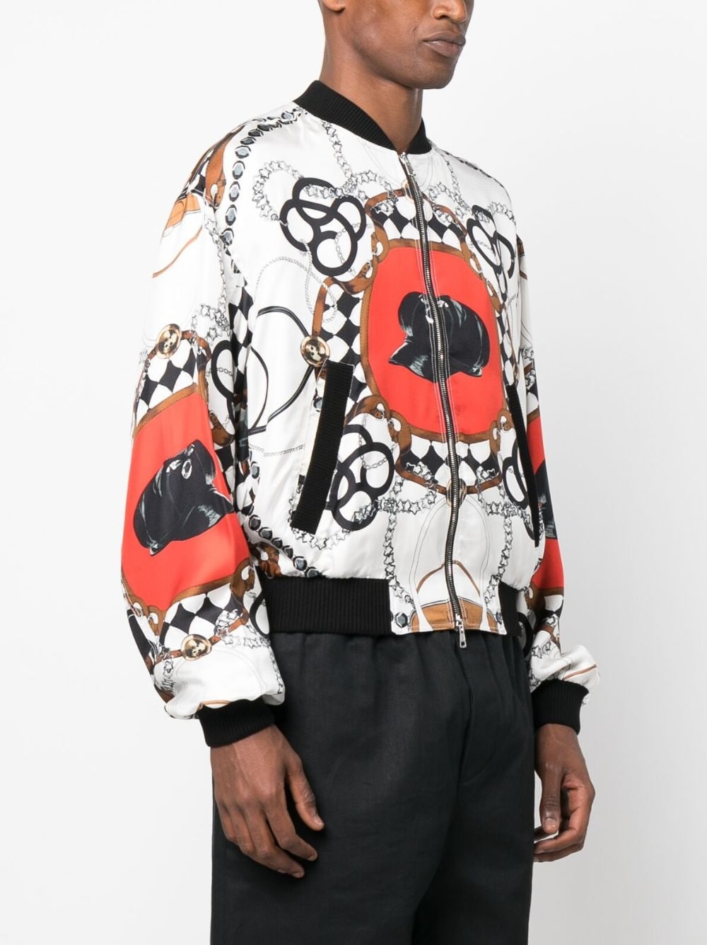 graphic-print bomber jacket - 3