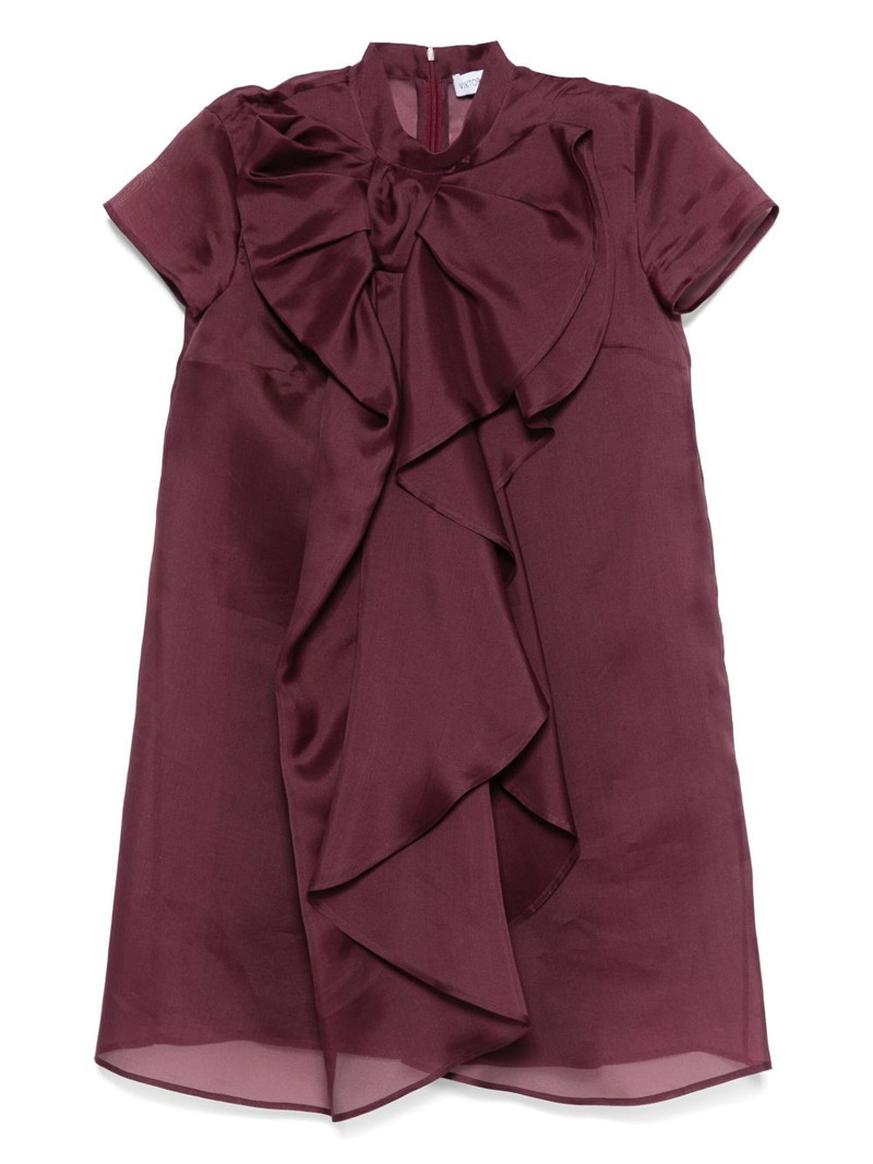 bow-detail mini dress 1