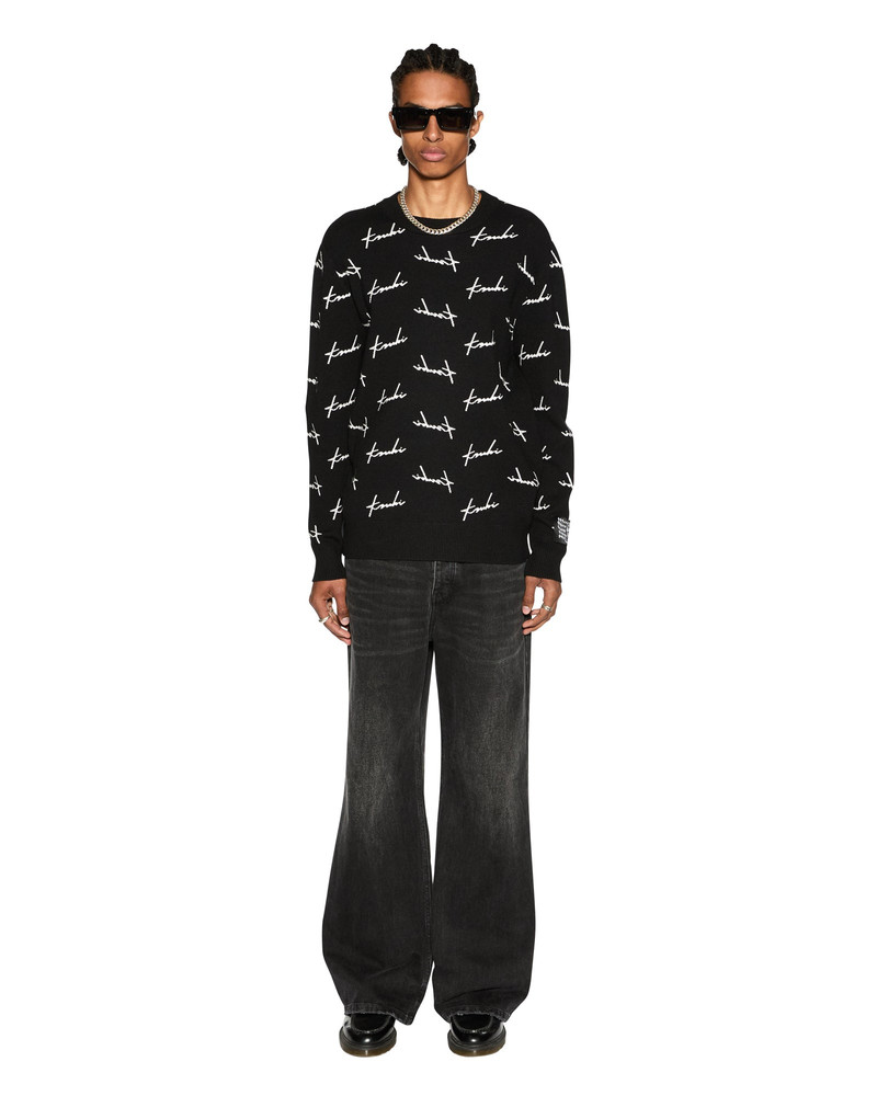 Ksubi SKRIPT KNIT CREW BLACK outlook